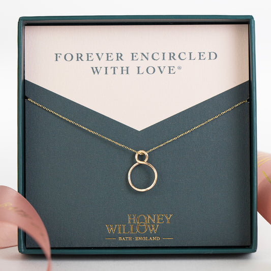 Petite Infinity Necklace - Forever Encircled By Love - 9kt Gold