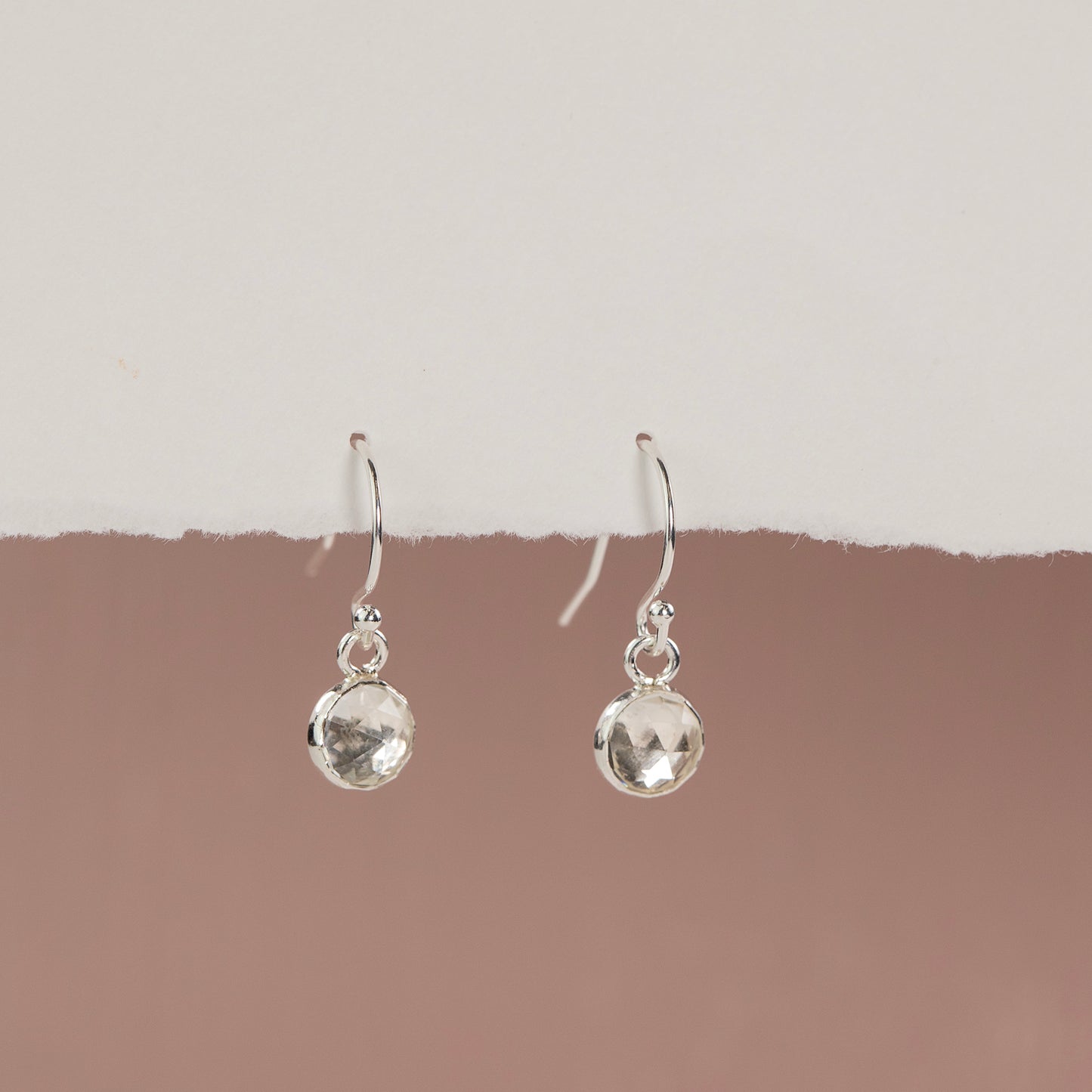 Birthstone Drop Earrings - Silver & Gold