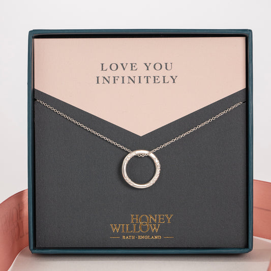 Love You Infinitely Necklace - Silver & Gold