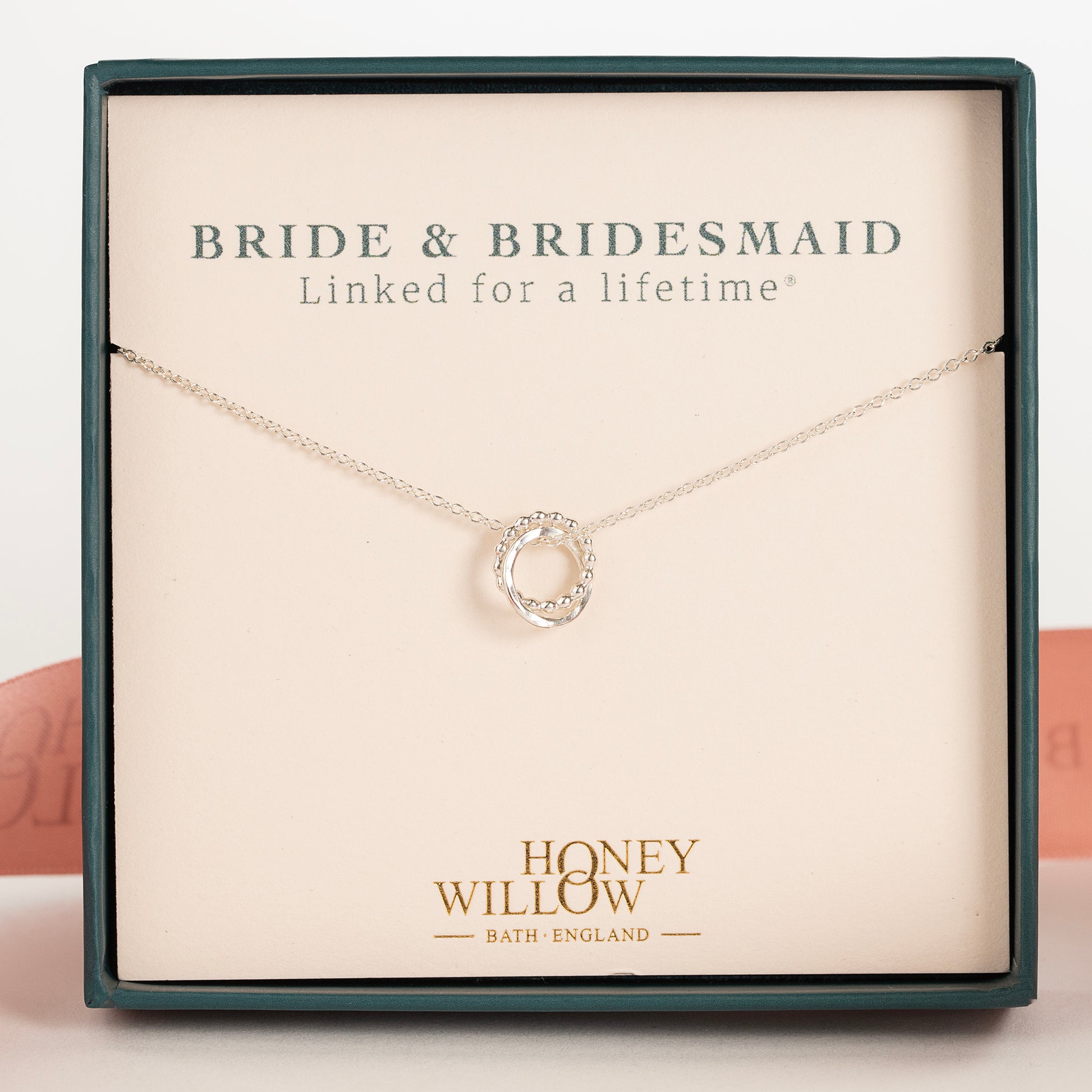 Bride & Bridesmaid Silver Love Knot Necklace