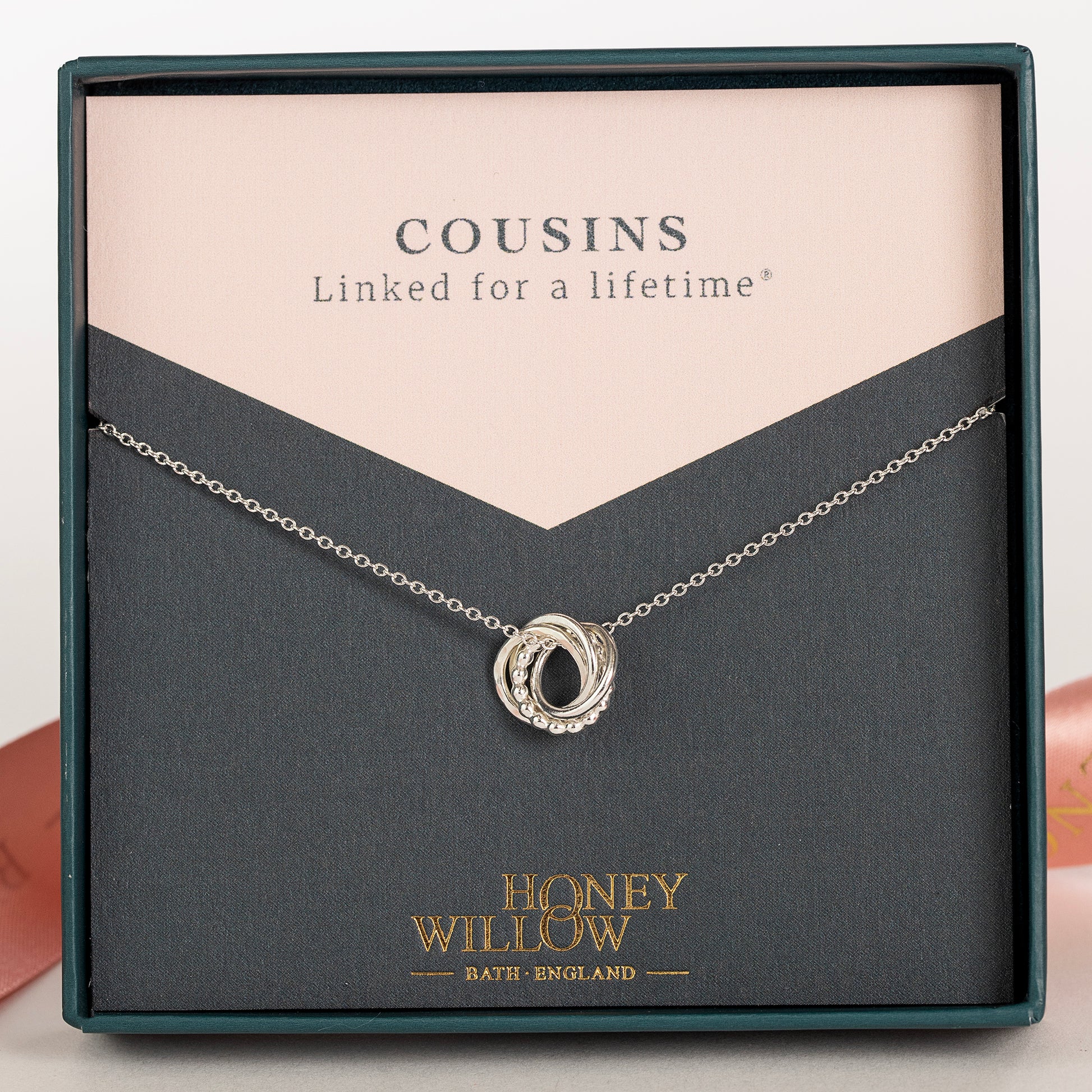 4 Cousins Necklace - Silver Love Knot Necklace