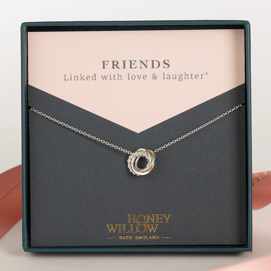 4 Friends Necklace - Silver Love Knot Necklace