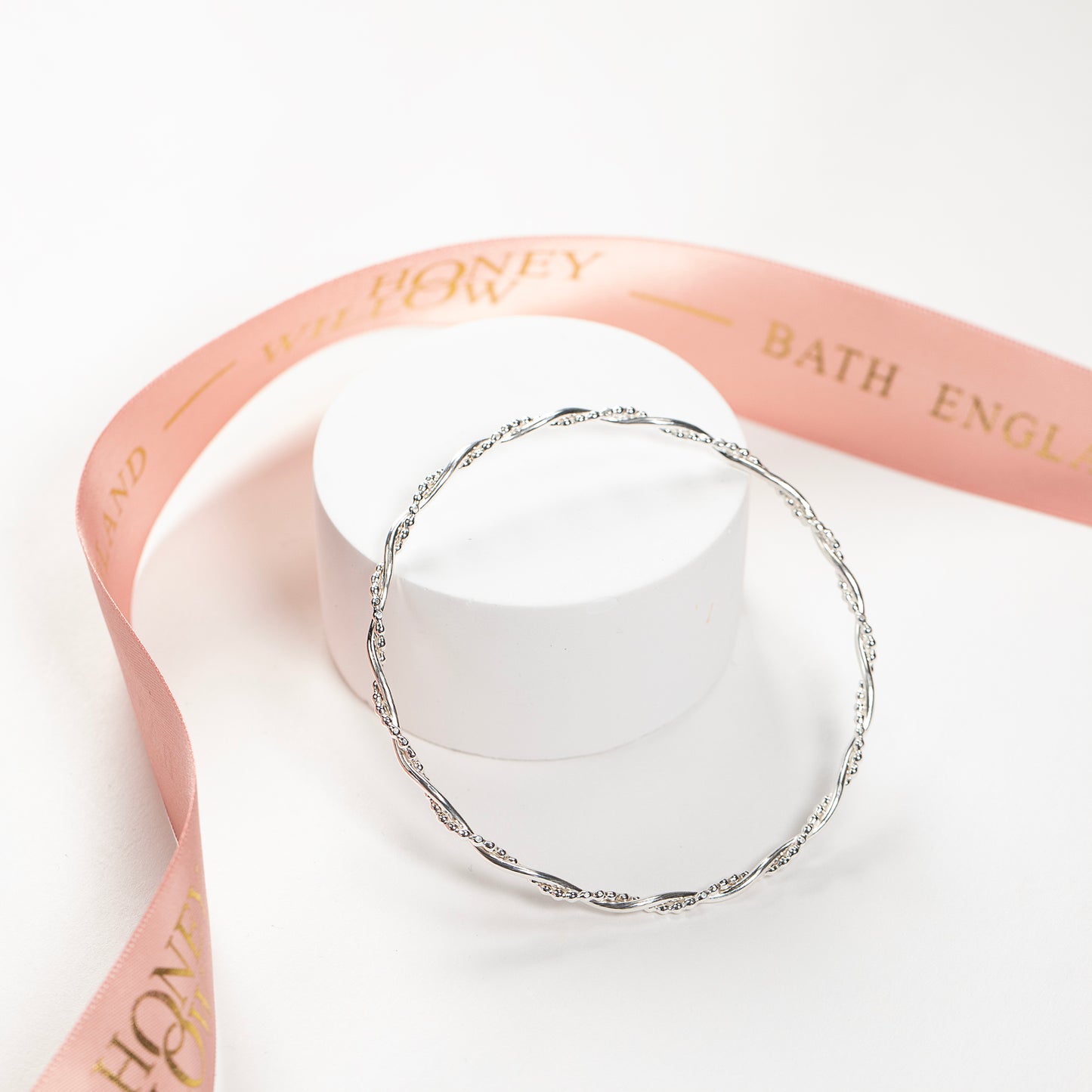 Gift for Mother from Son - Entwined Bangle - Silver