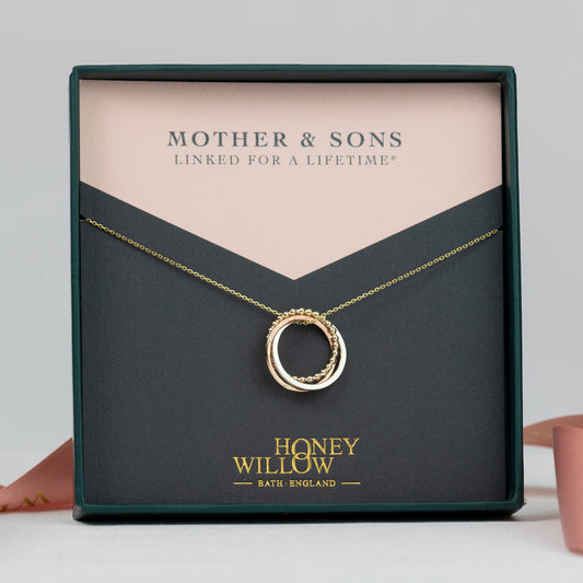 Mother and 2 sons necklace Outlet