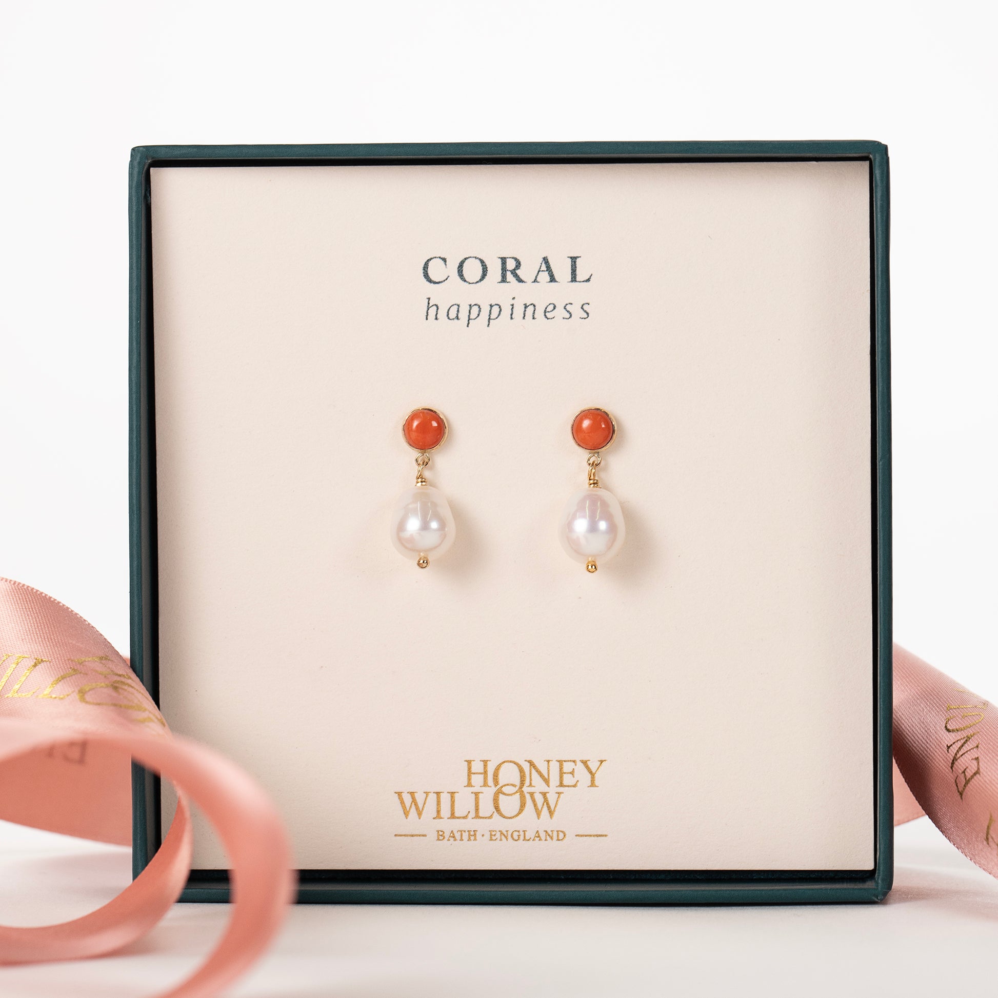 coral earrings