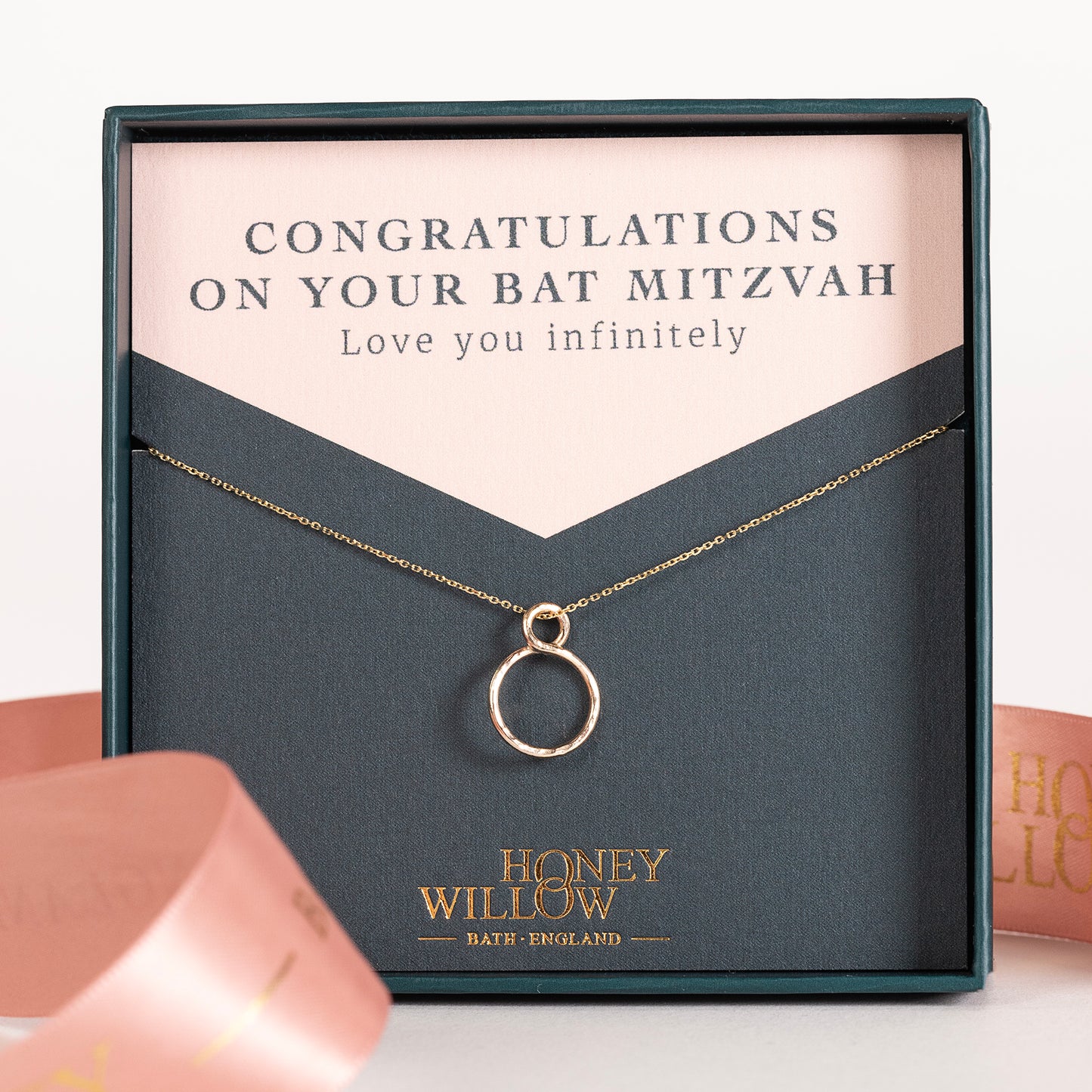 Bat Mitzvah Gift - Petite Infinity Necklace - 9kt Gold