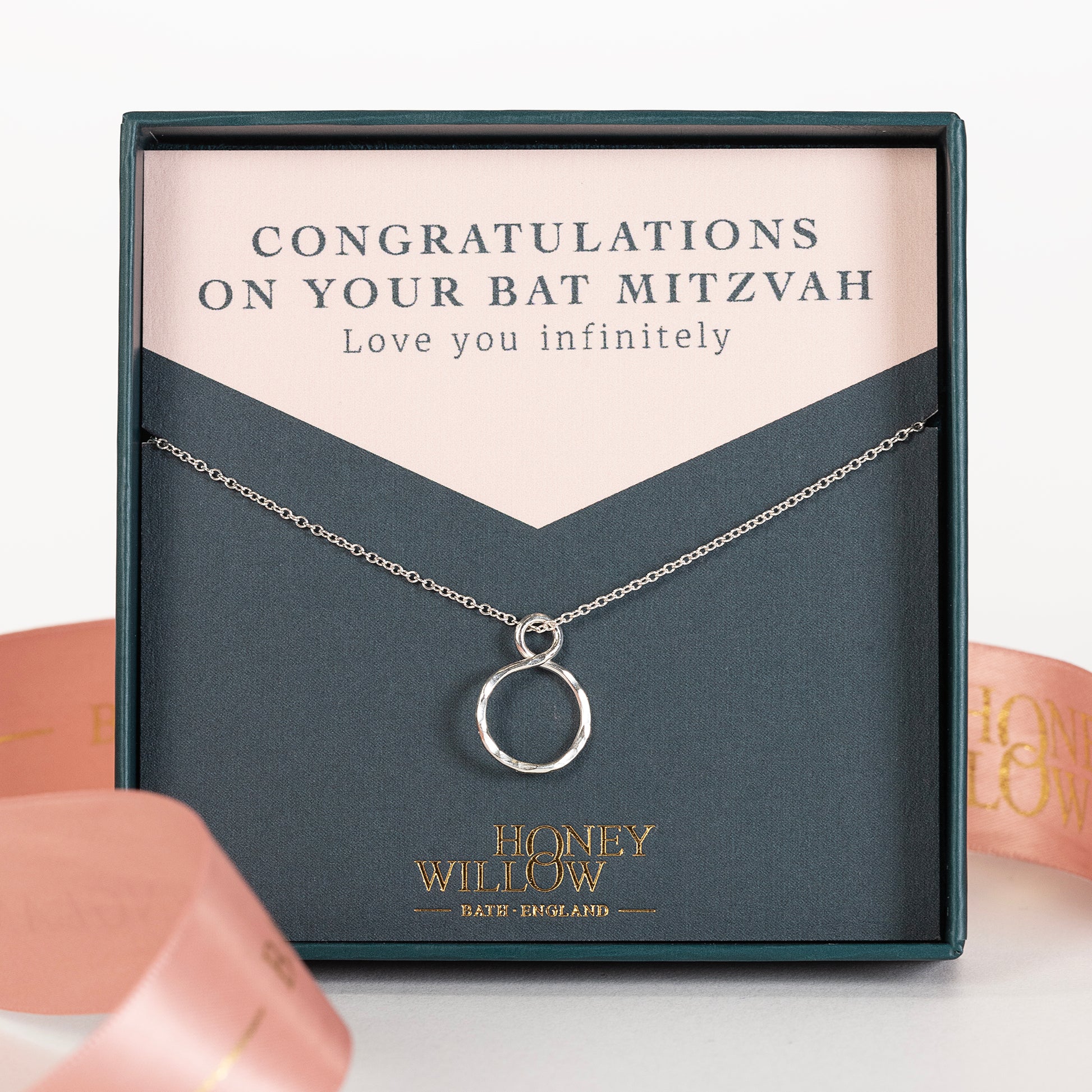 Bat Mitzvah Gift - Petite Infinity Necklace - Silver