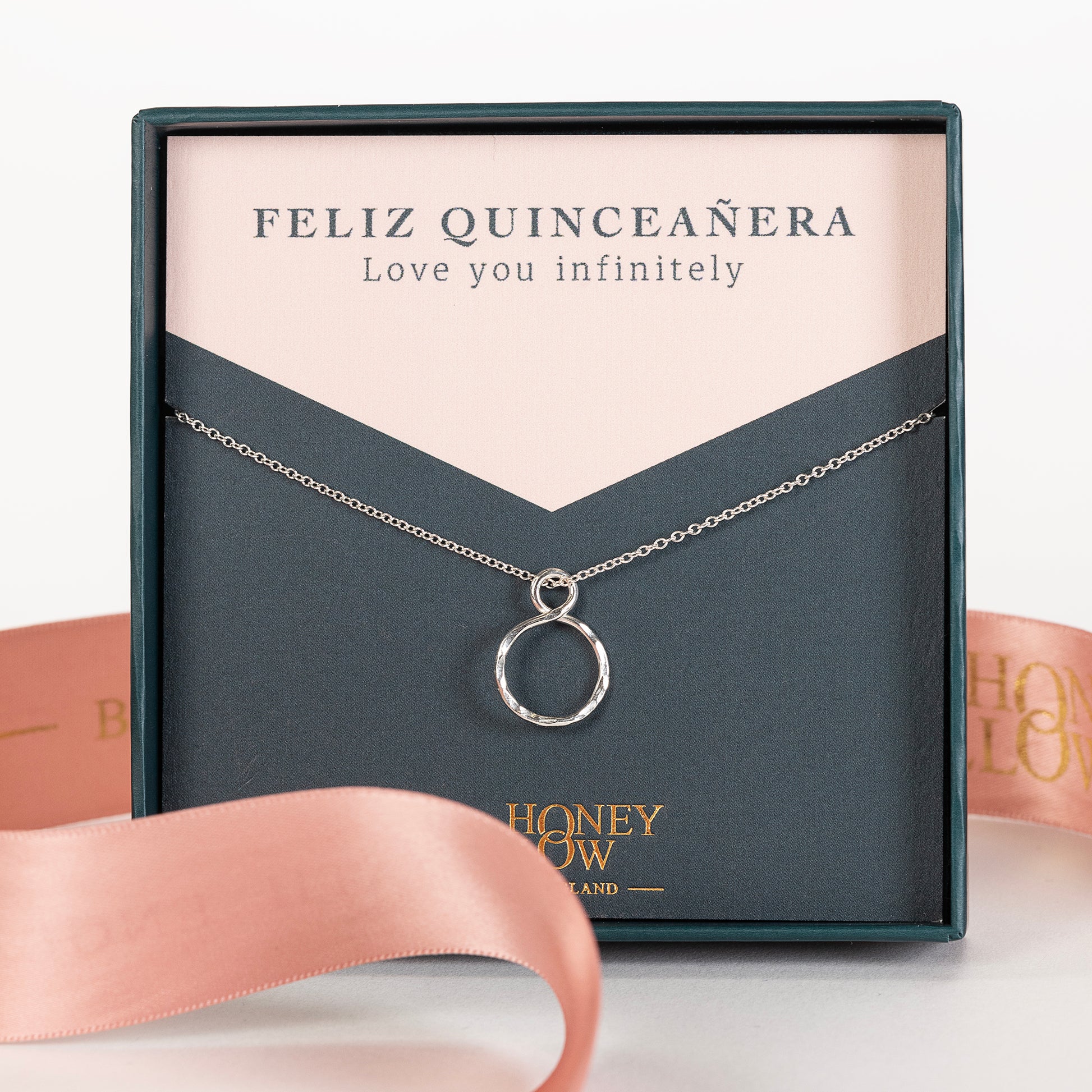 Quinceañera Gift - Petite Infinity Necklace - Silver