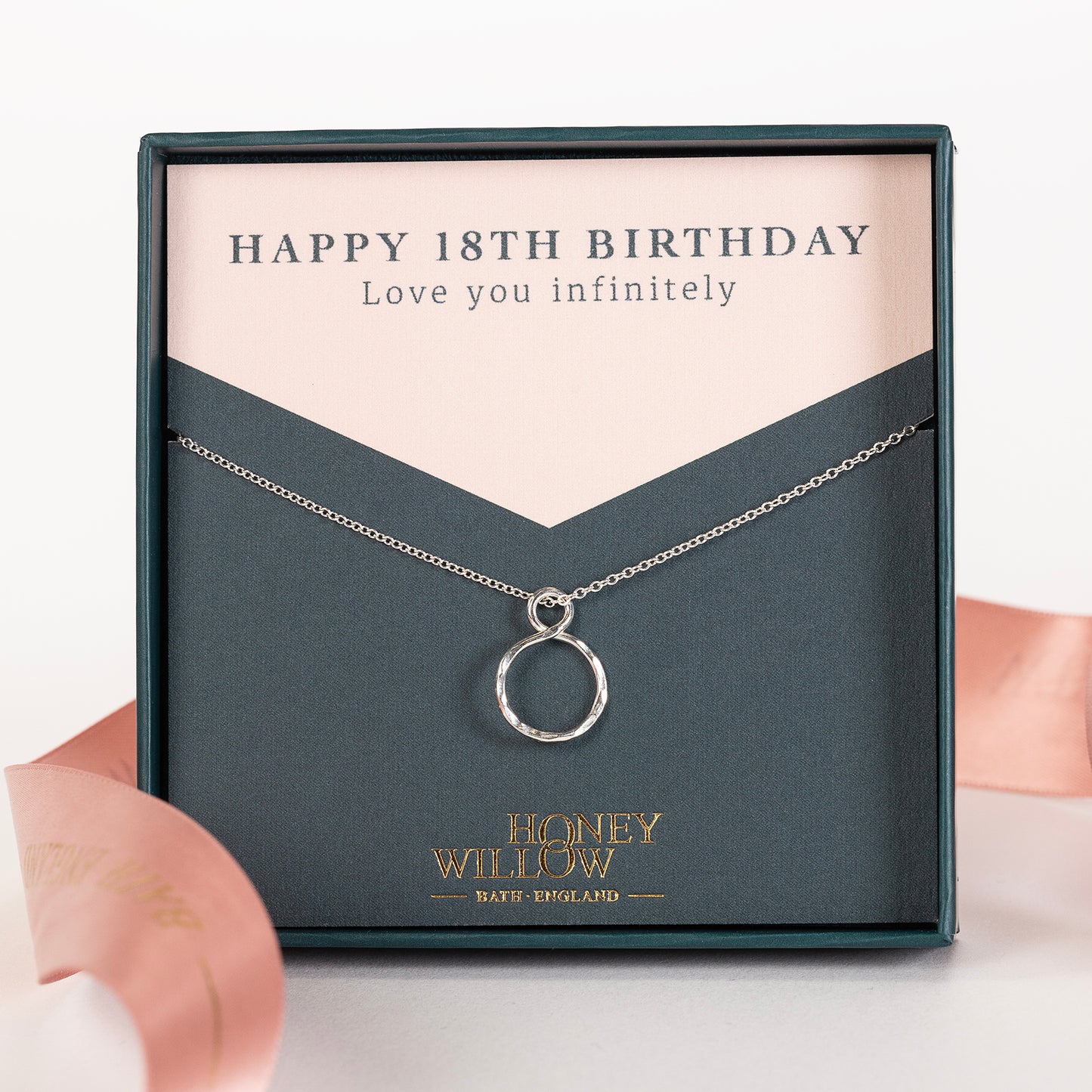 18th Birthday Gift - Petite Infinity Necklace - Silver