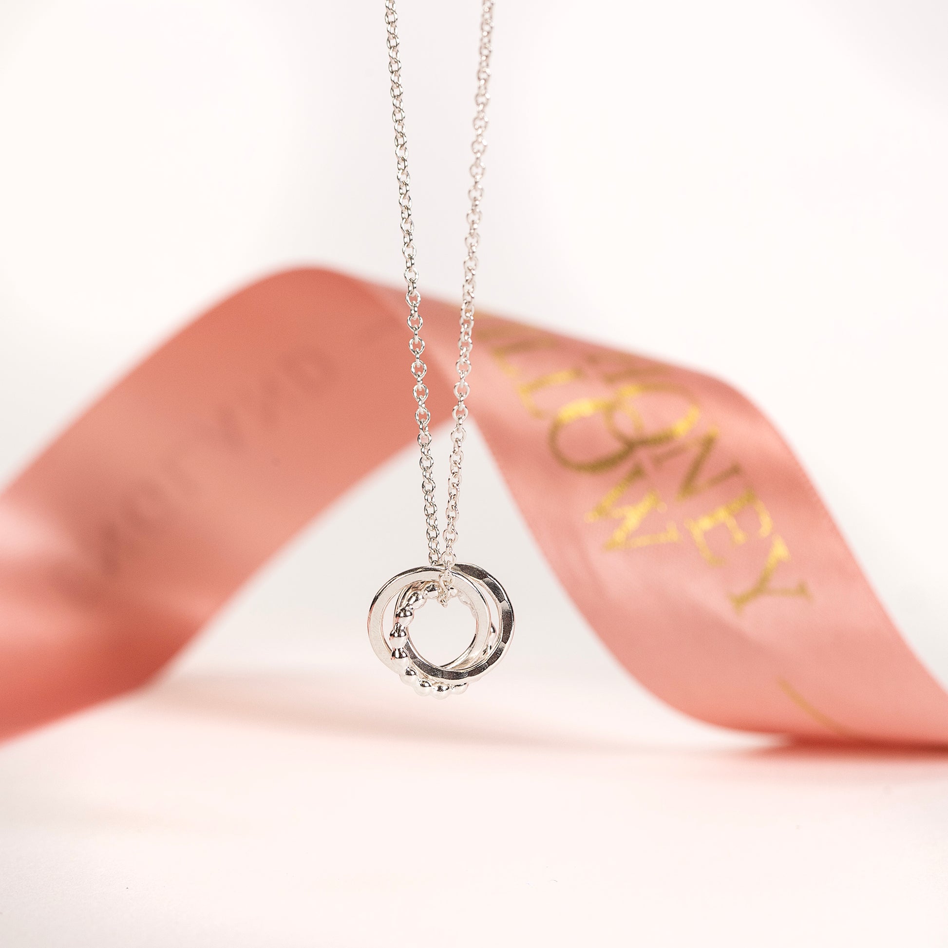 Grandmother & Mother & Daughter Necklace - 3 Links for 3 Generations - Silver Love Knot