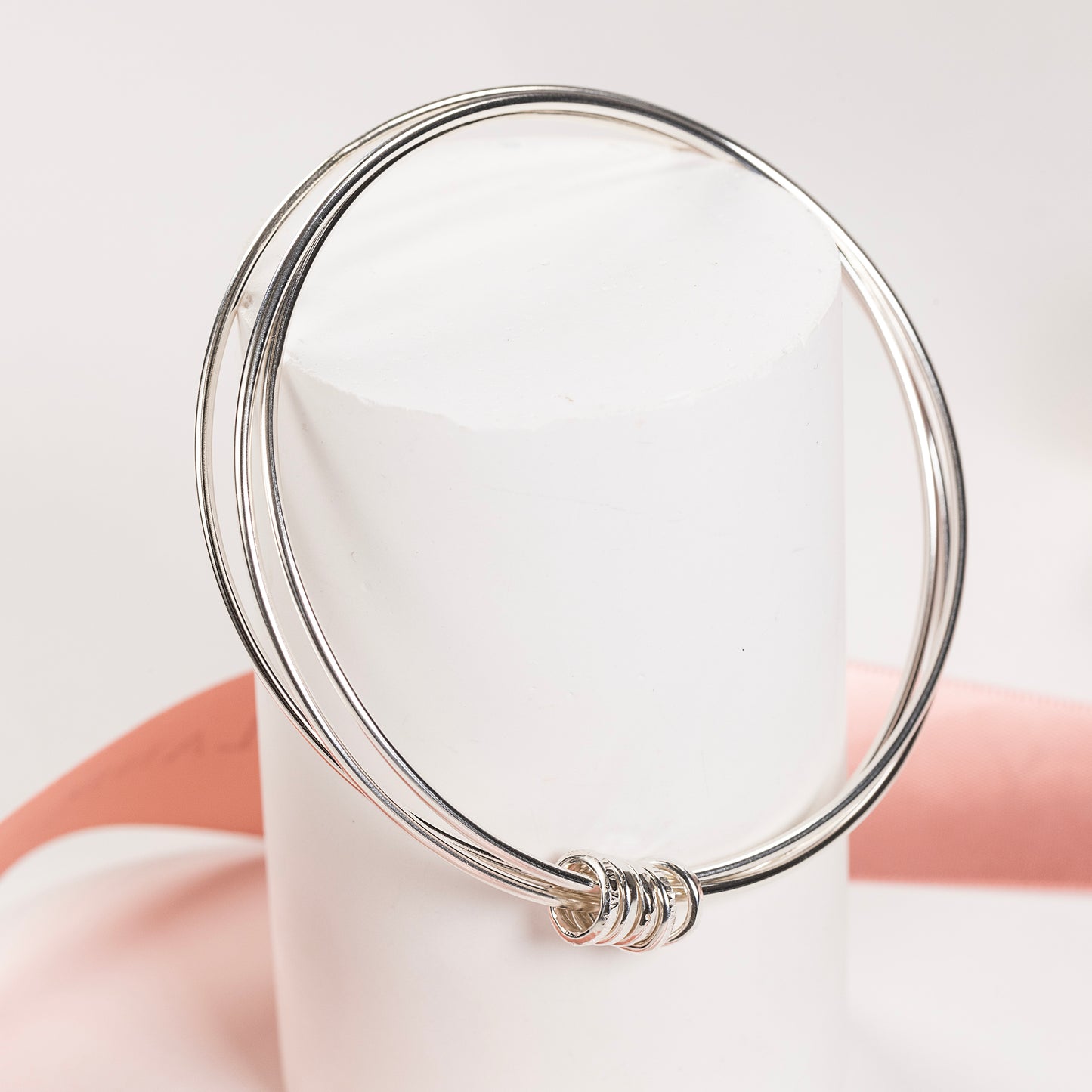 35th Birthday Gift - Triple Linked Bangle