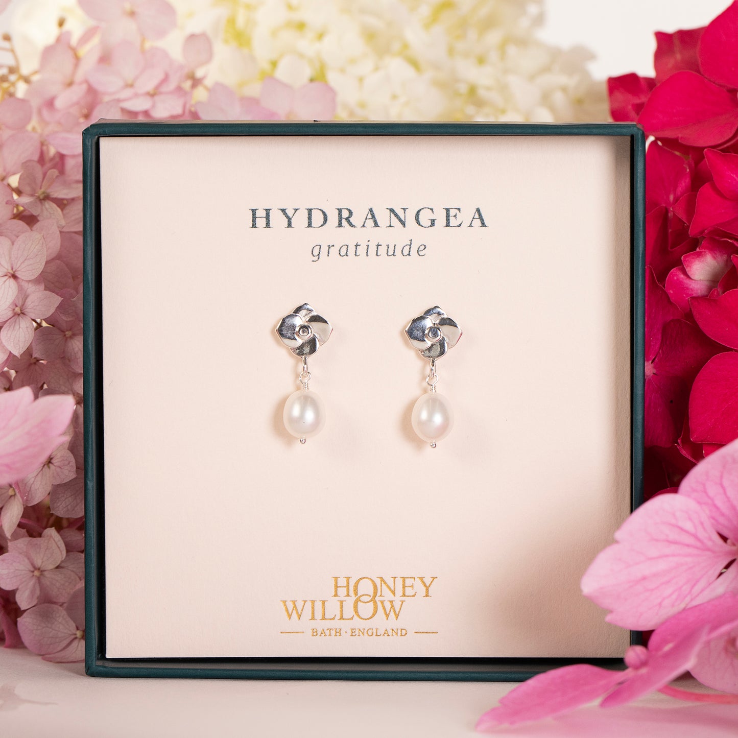 Hydrangea Flower Earrings 