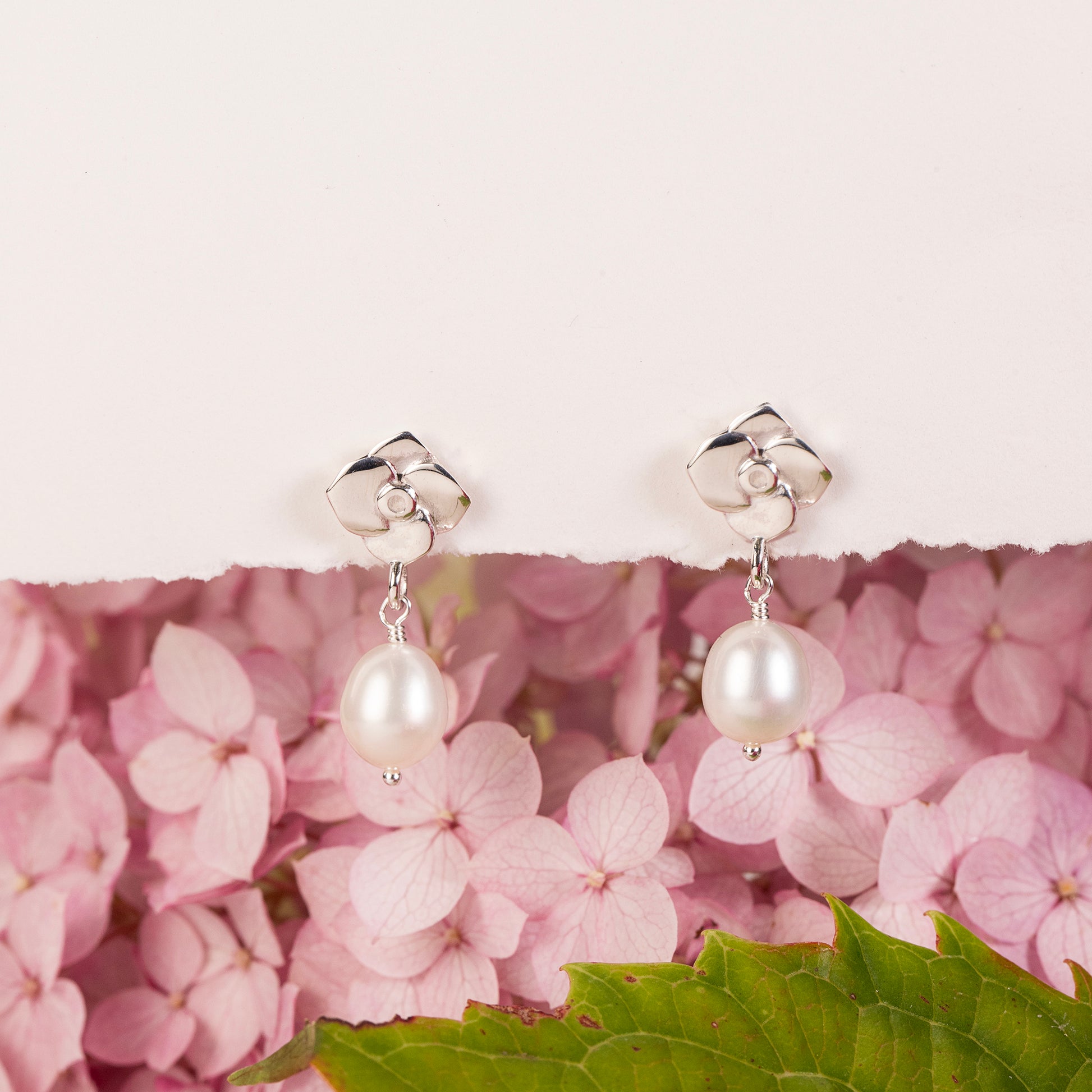 hydrangea earrings