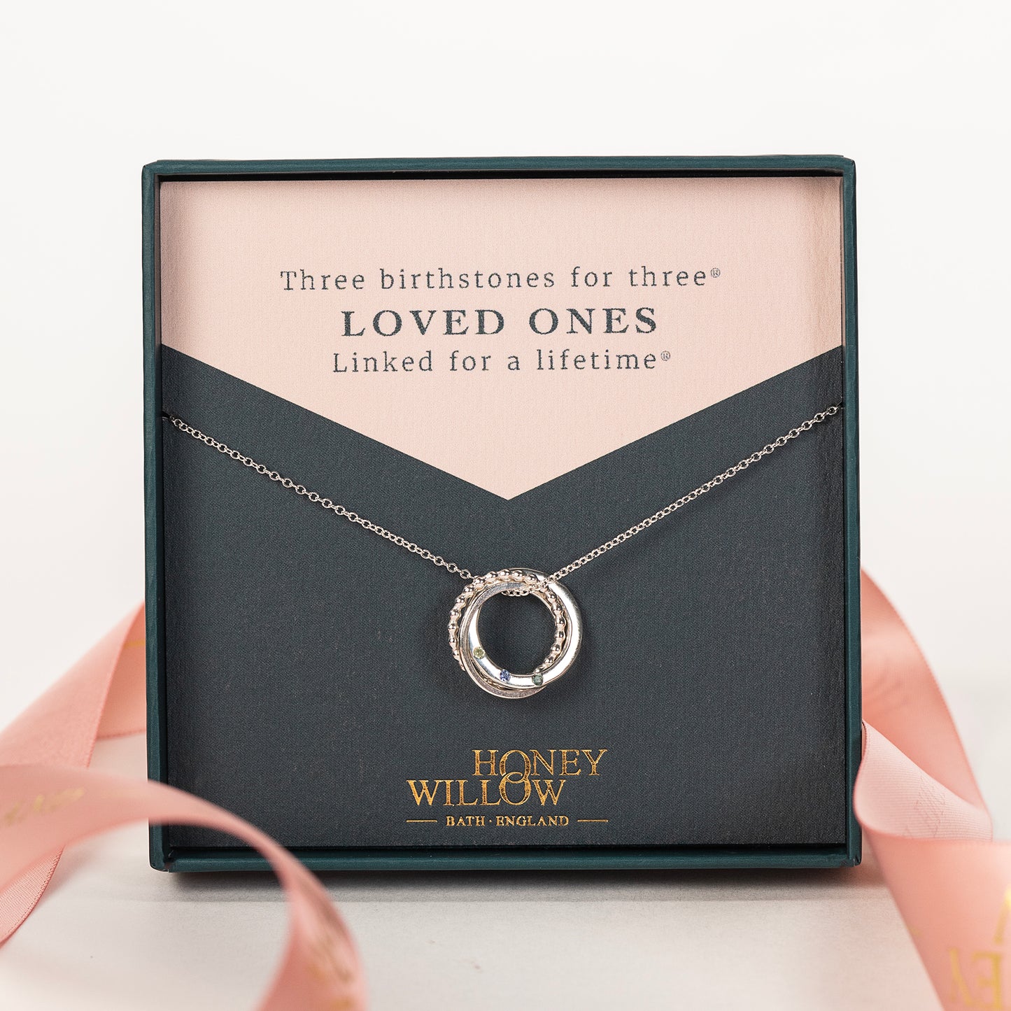 Family Birthstone Necklace Birthstones for Loved Ones Silver