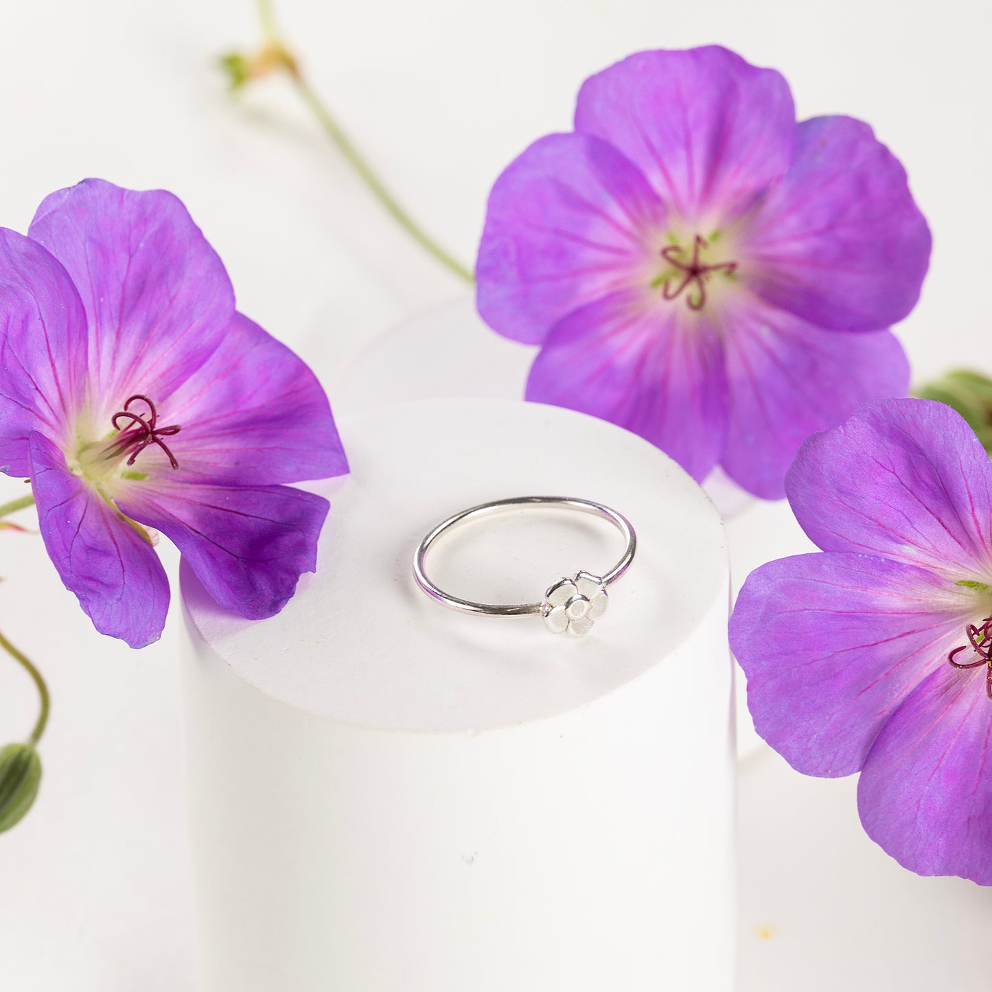 Geranium Ring - Wellbeing - Silver