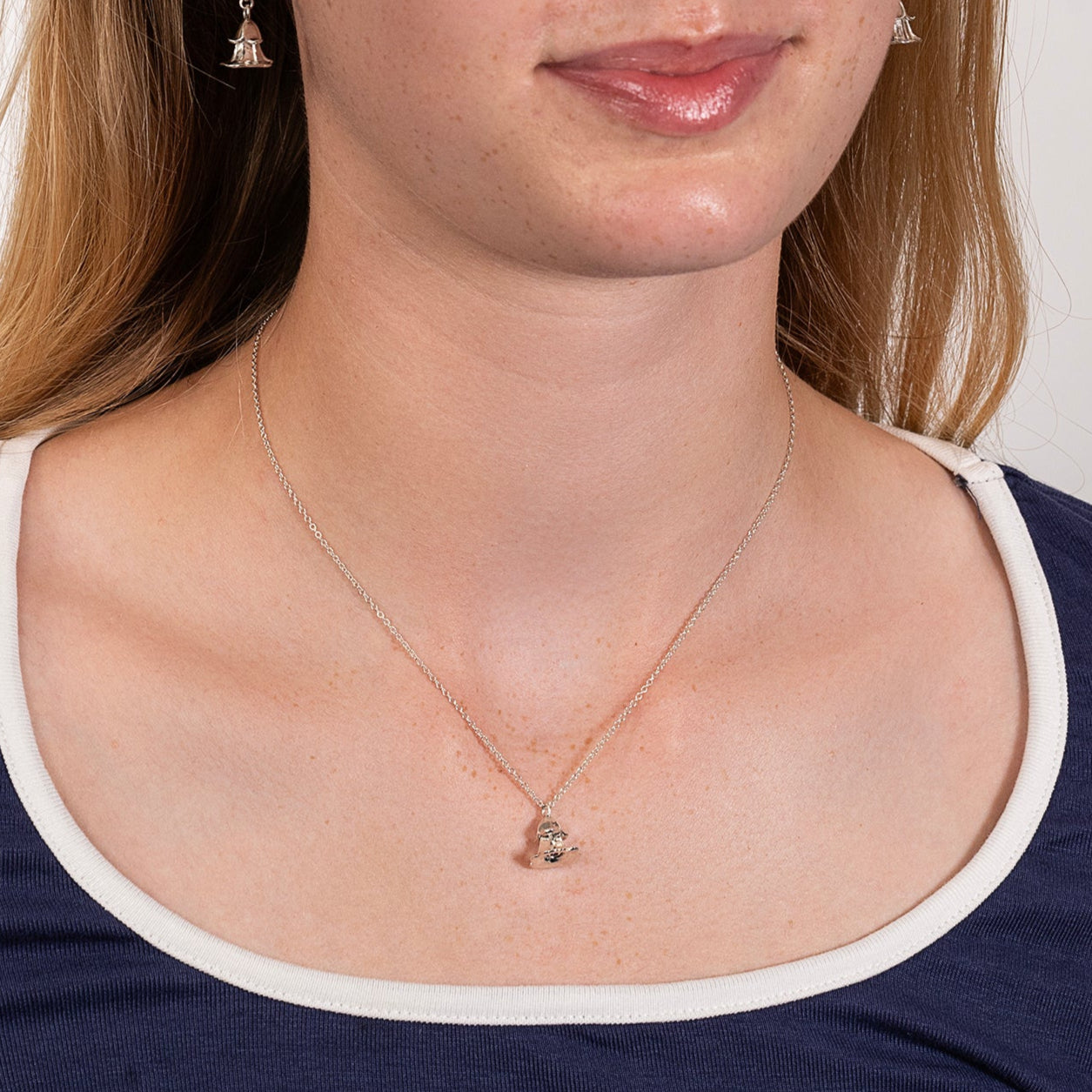 11th Birthday Gift - Morning Glory Flower Necklace - Silver