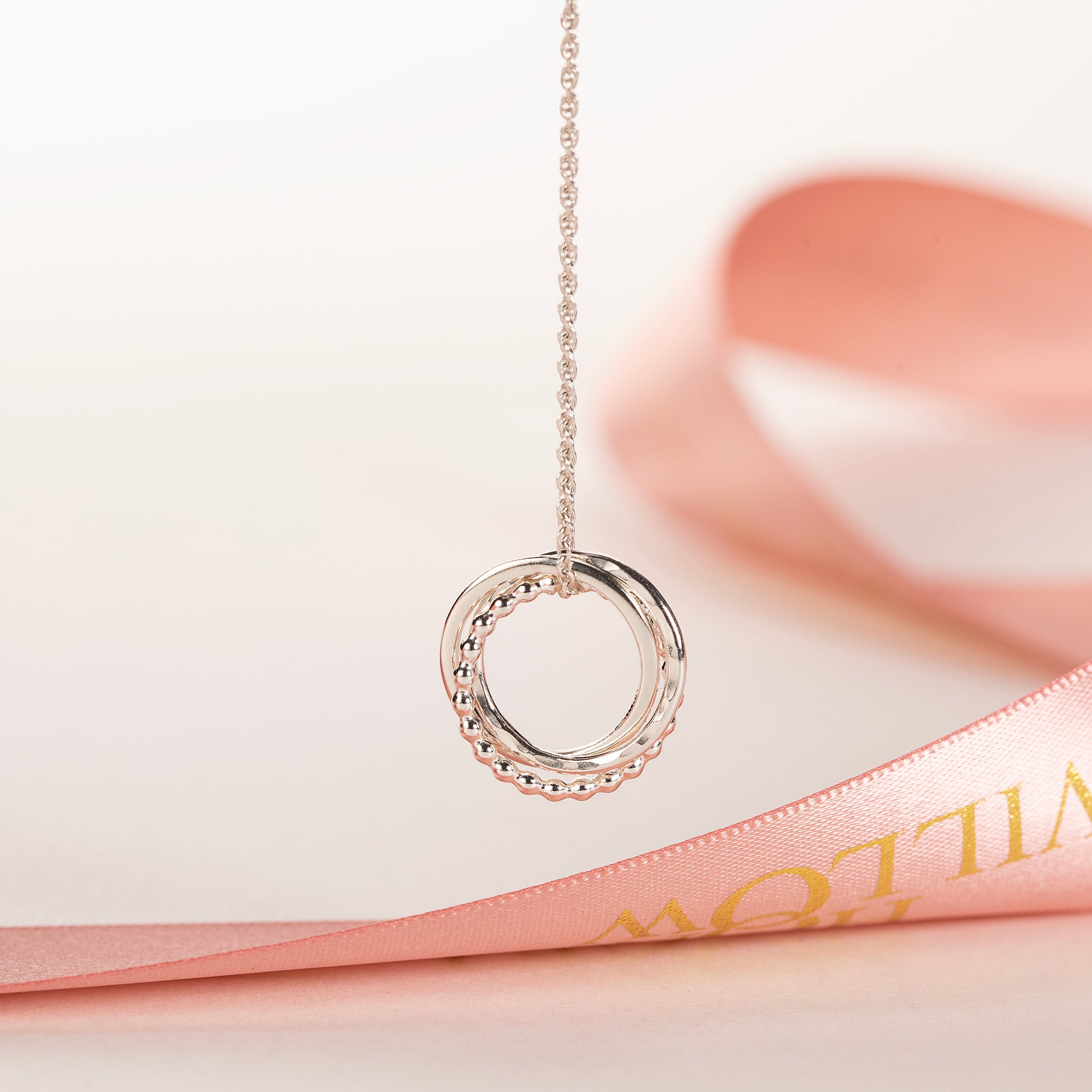 Mother & 2 Sons Necklace - Linked for a Lifetime - Silver