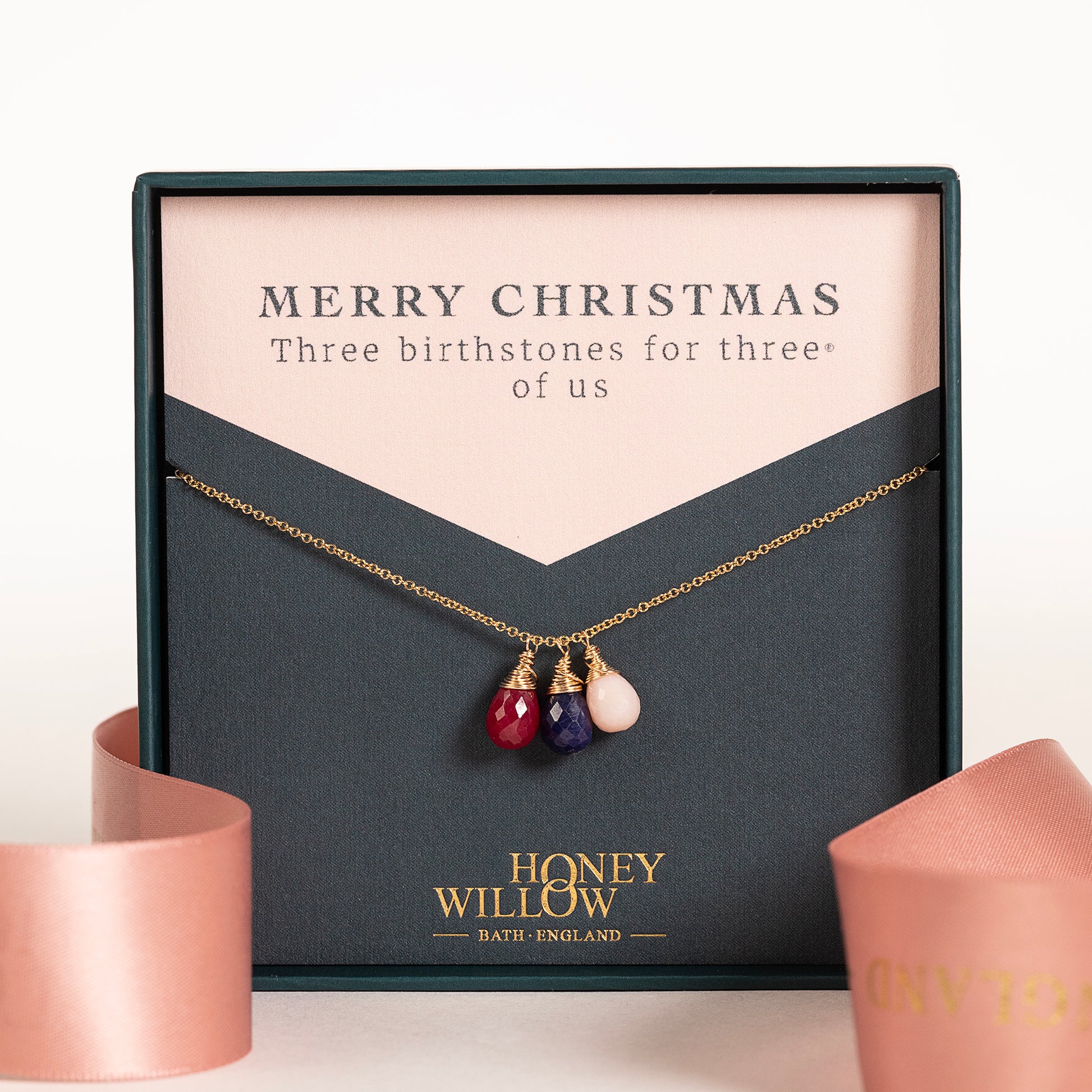 Christmas Gift for Mum - Family Birthstone Necklace - Birthstones for Loved Ones