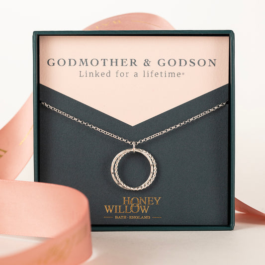 Gift for Godmother from Godson - Silver Necklace - Linked for a Lifetime