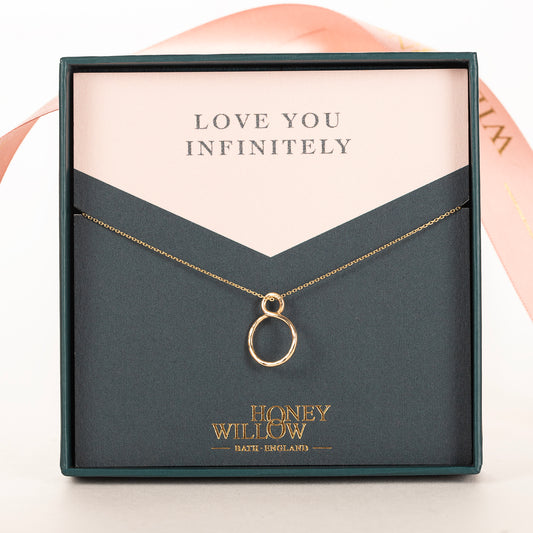 Petite Infinity Necklace - Love You Infinitely - 9kt Gold