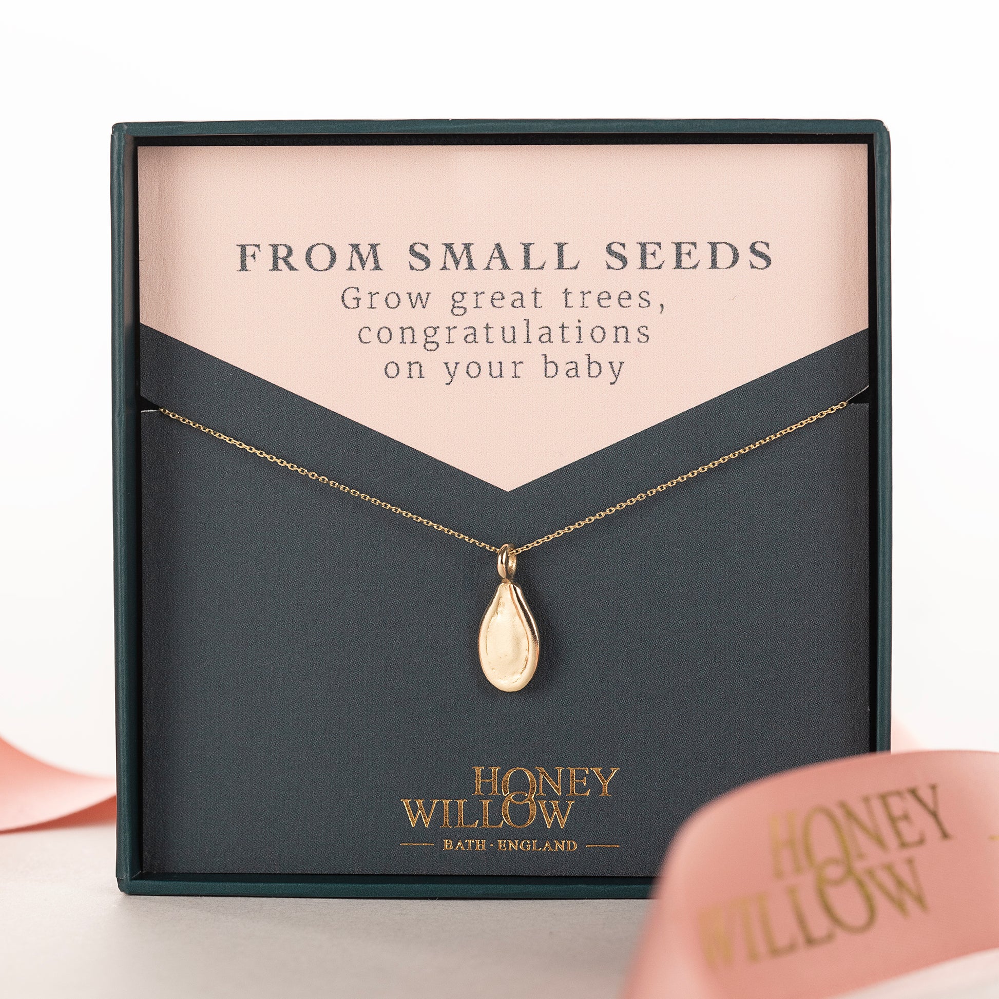 Gift for New Mum - 9kt Gold Seed Necklace