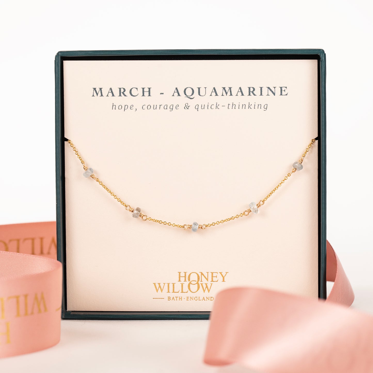 Birthstone Satellite Necklace - Silver & Gold