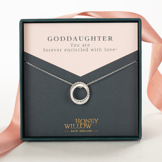 Gift for Goddaughter - Personalised Birthstone Necklace - Petite Silver