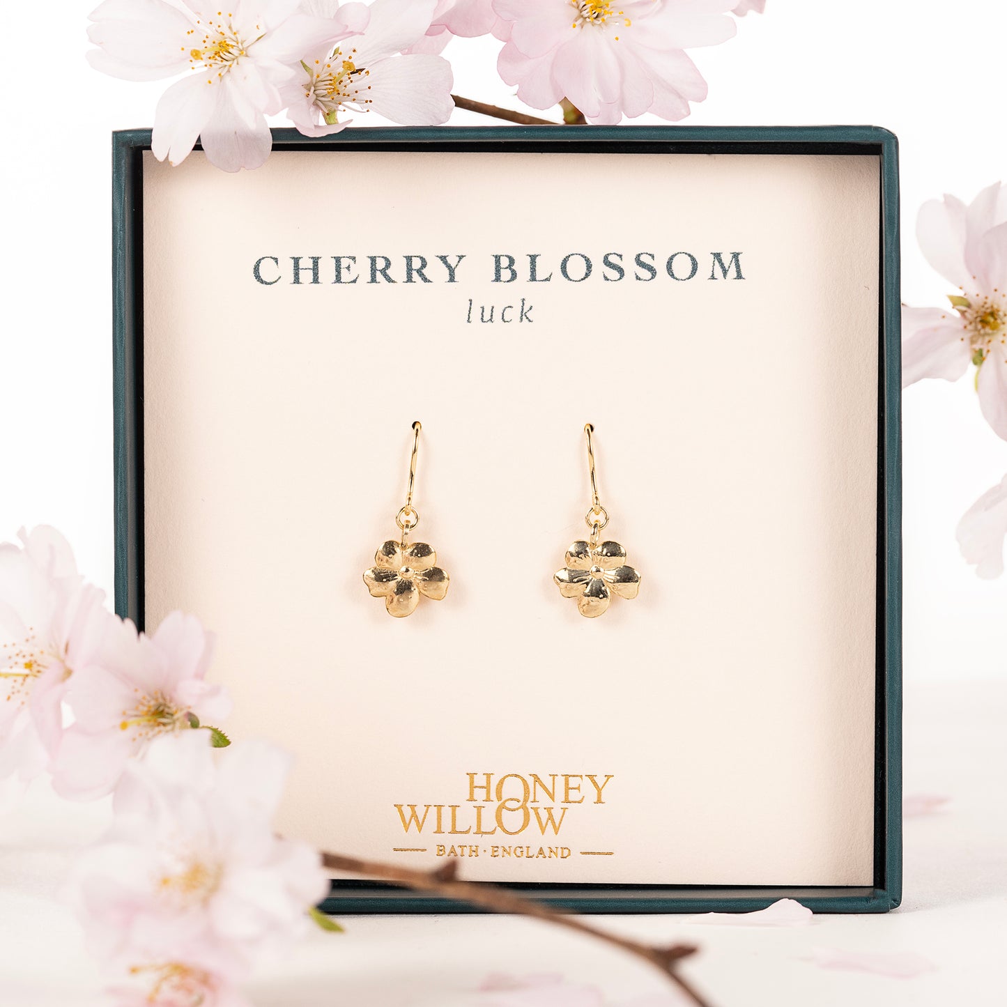 Cherry Blossom Earrings - Luck - 9kt Gold
