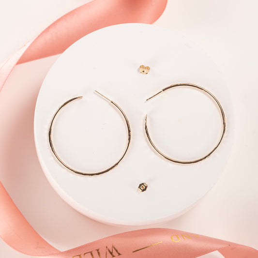 Medium Gold Hoops - 4cm
