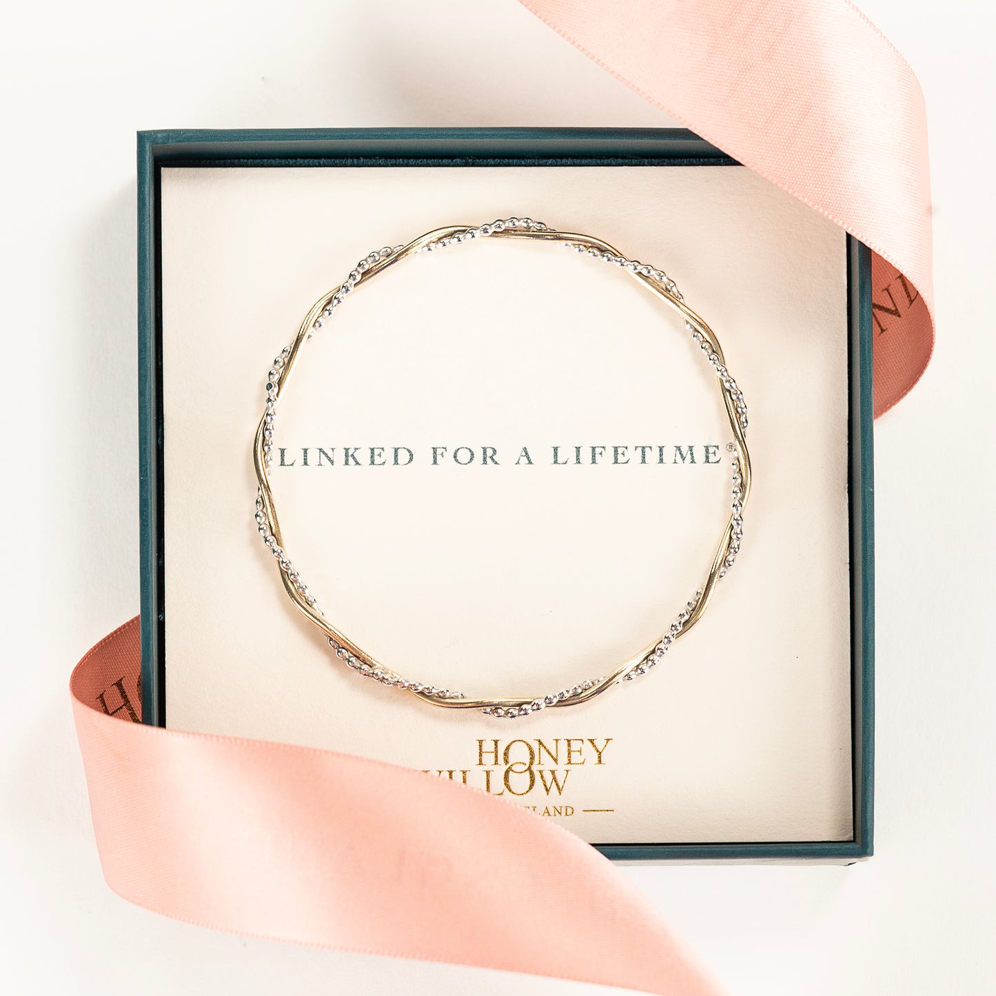 Entwined Bangle - Linked for a Lifetime - Silver & 9kt Gold