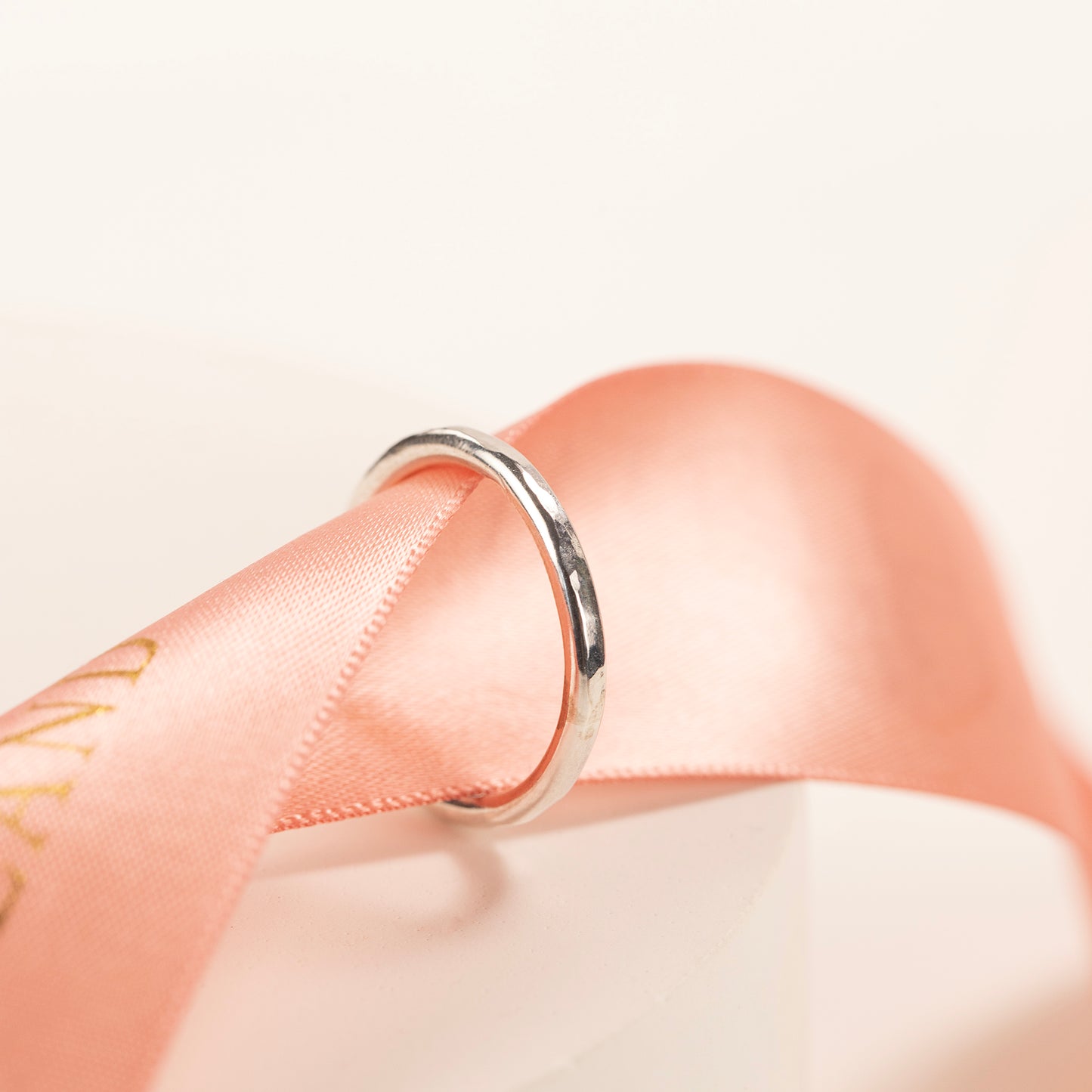 Hammered Textured Silver Ring