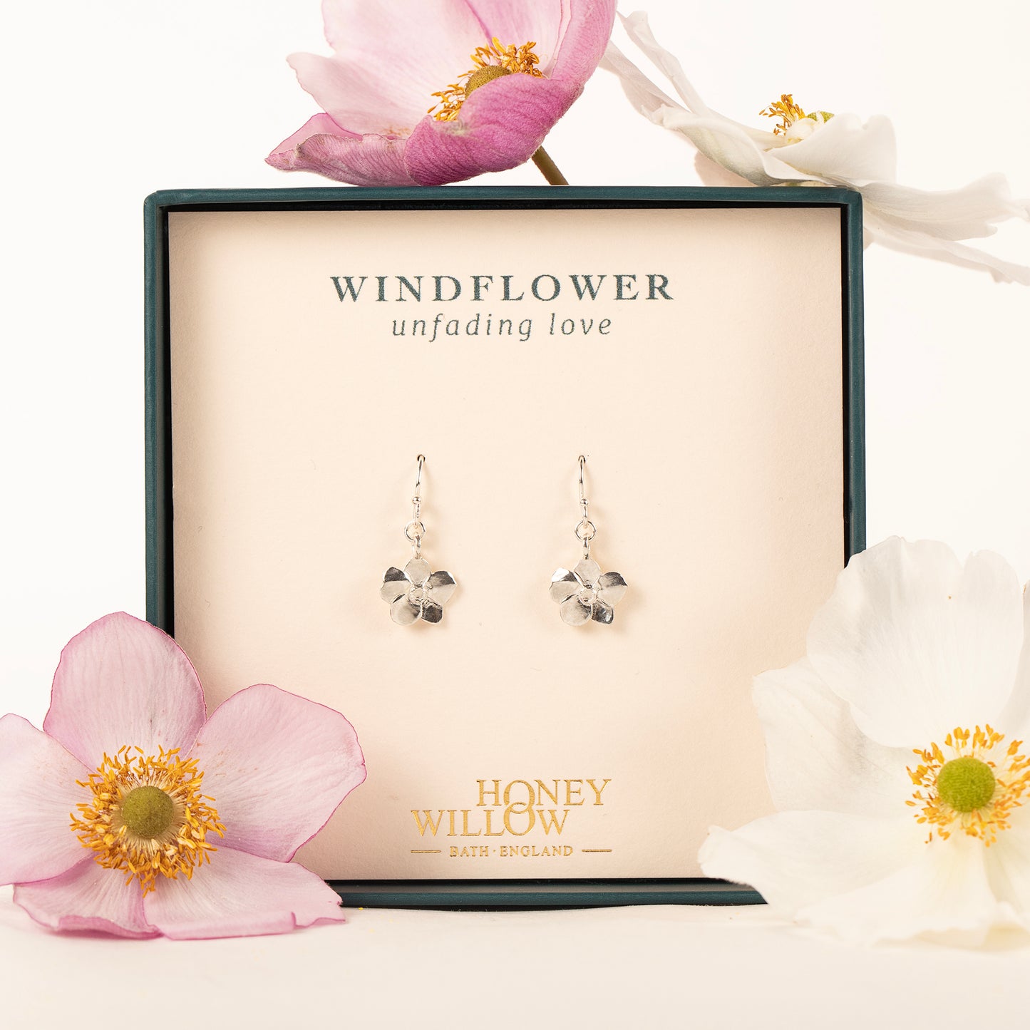 Windflower Earrings - Unfading Love - Silver