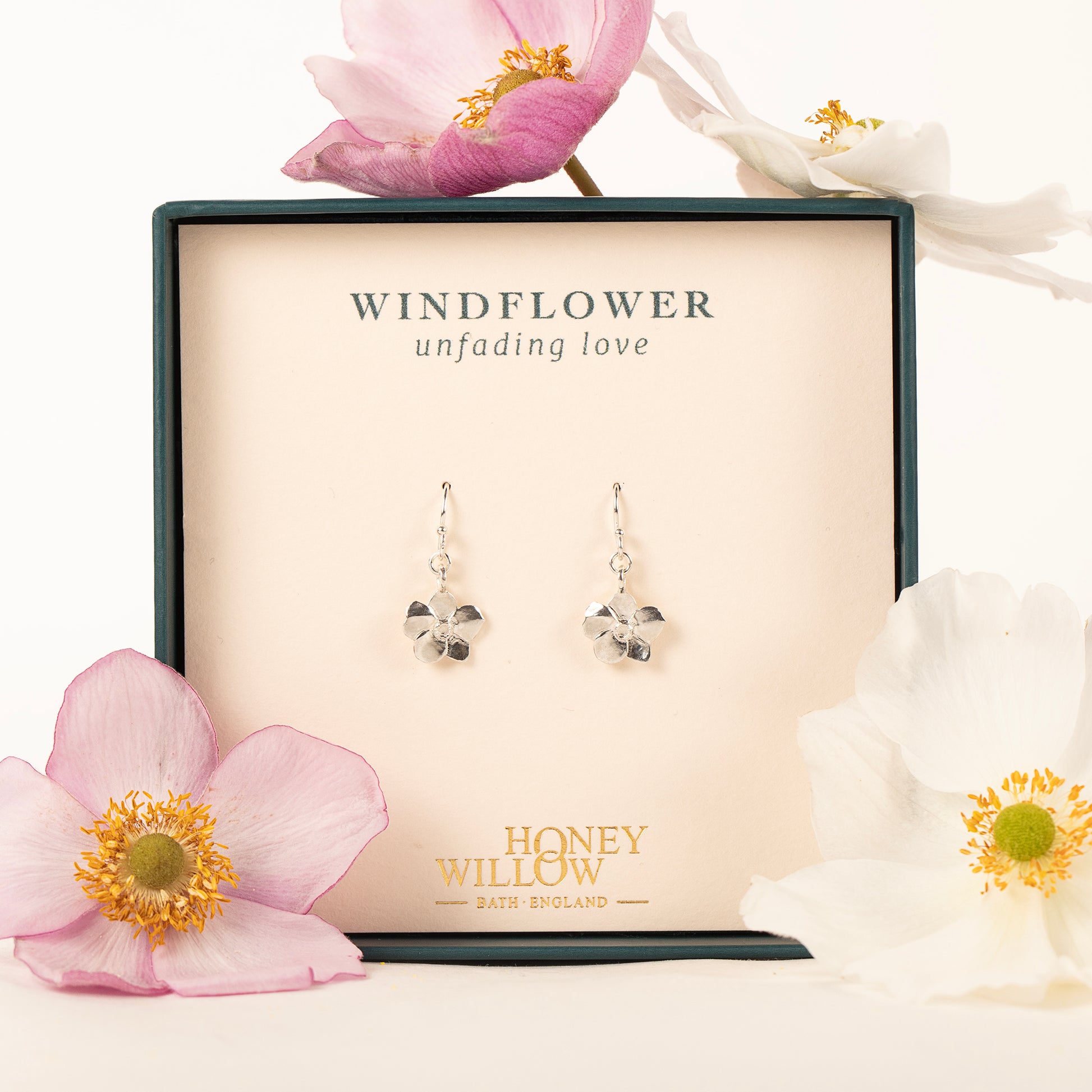 Windflower Earrings - Unfading Love - Silver