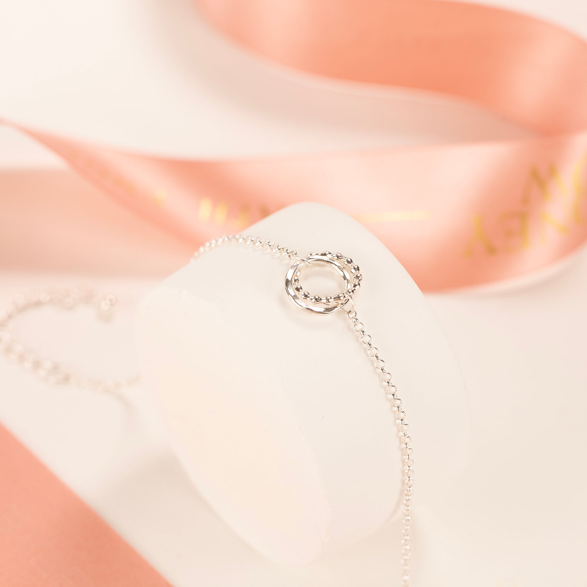 Gift for Daughter from Dad - Love Knot Bracelet - Silver