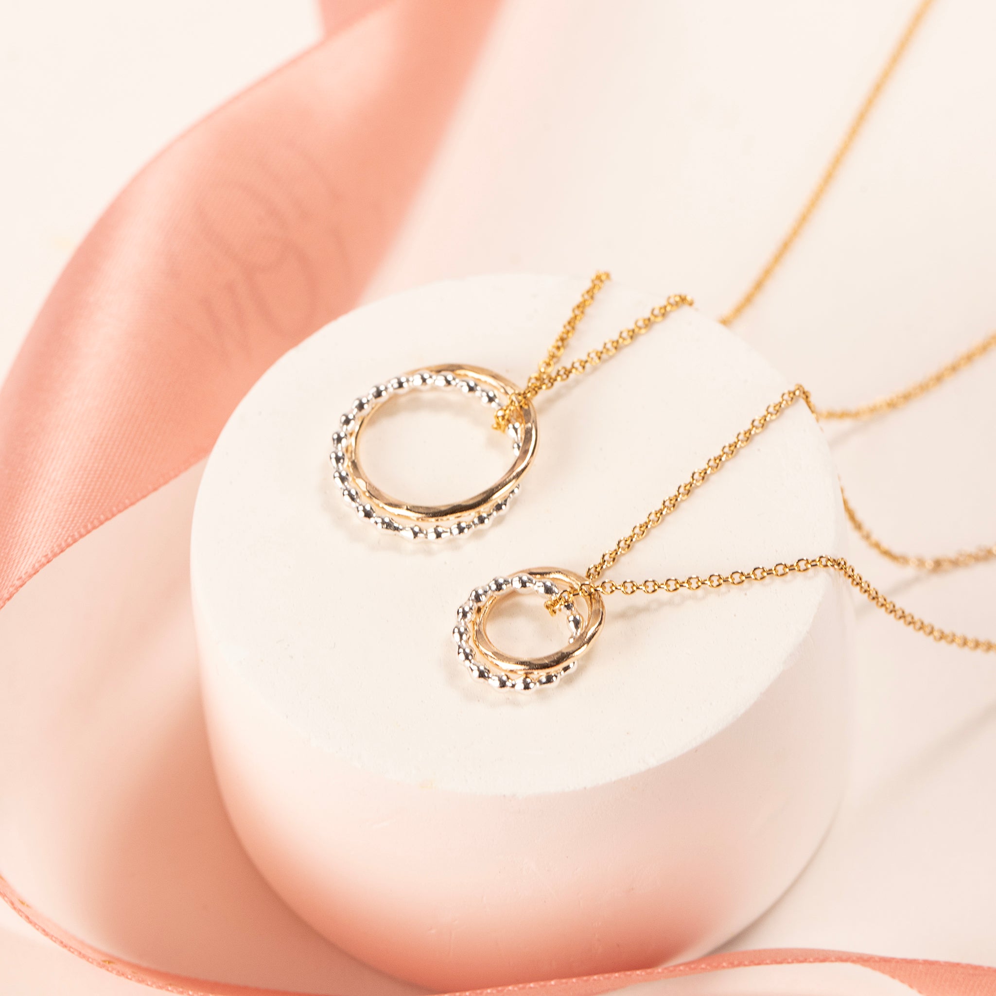 Mother Daughter Necklaces - Set of 2 - Silver & Gold – Honey