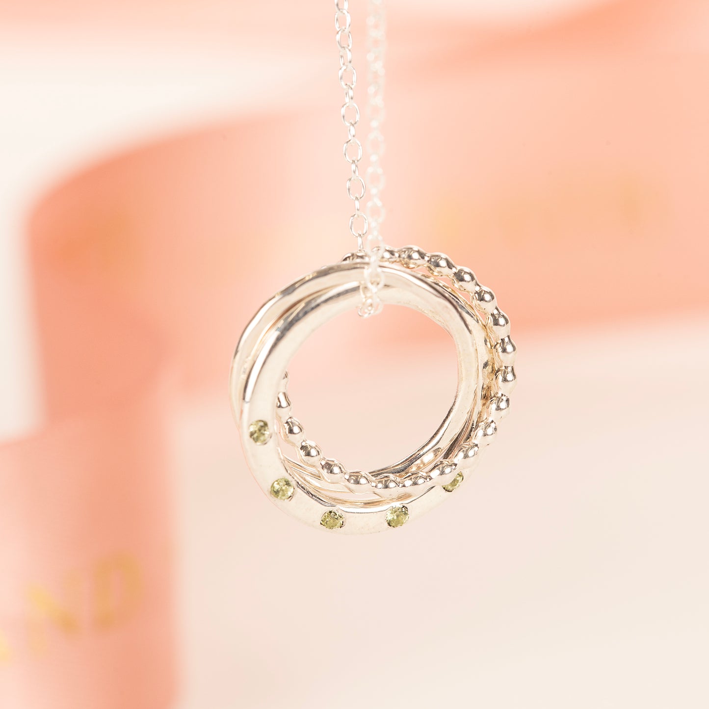 35th Birthday Birthstone Necklace - Silver