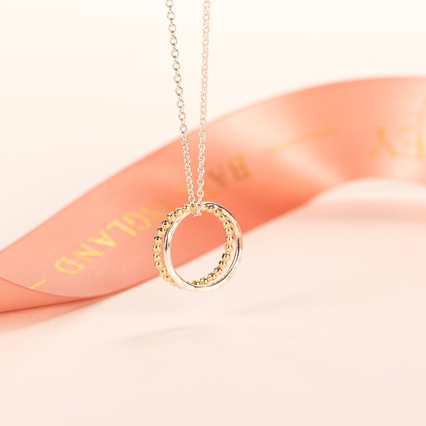 Mother & Daughter Necklace - Linked for a Lifetime - 9kt Gold & Silver Petite