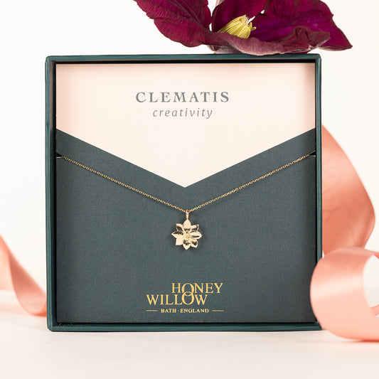 Clematis Necklace - Creativity - 9kt Gold