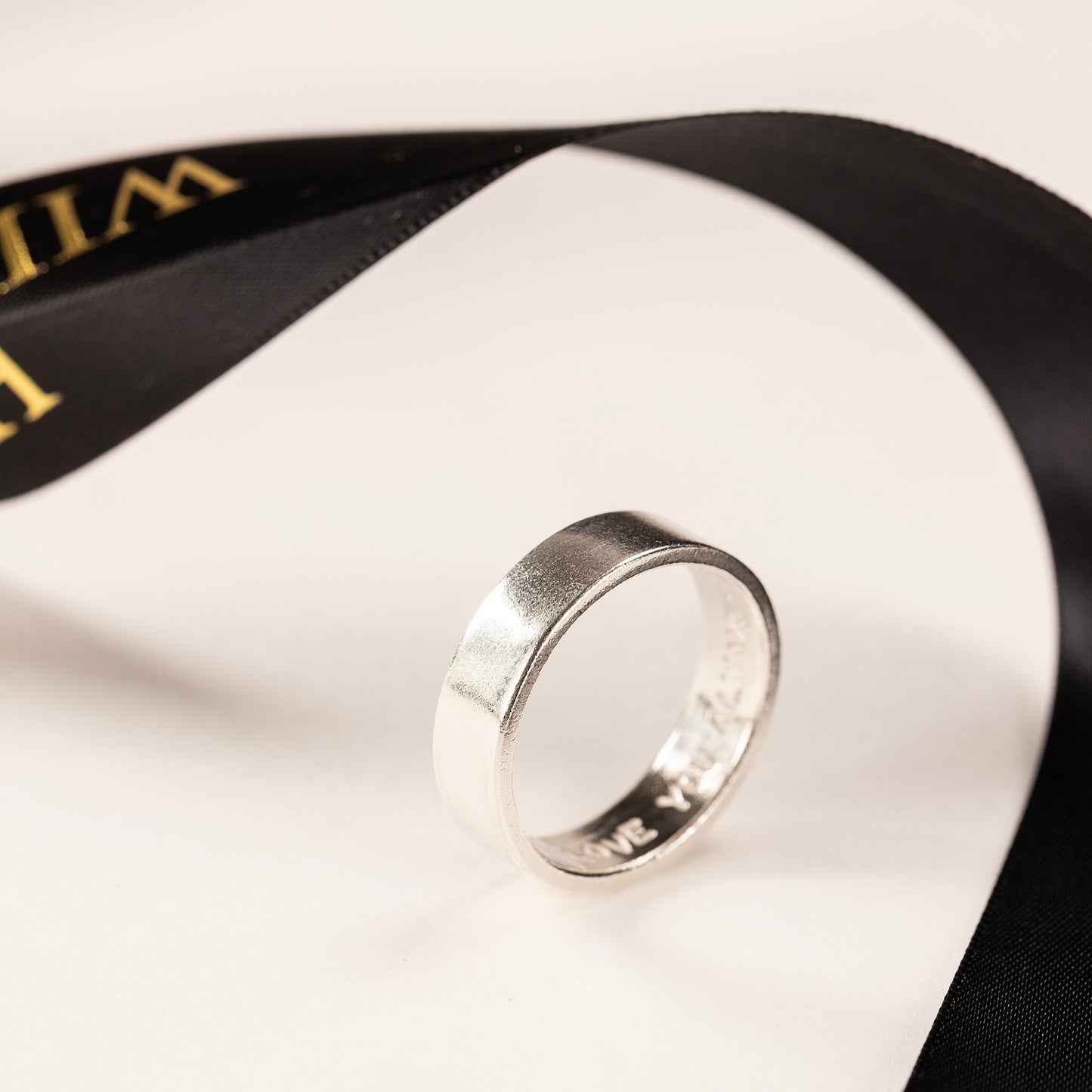 Men's Personalised Ring - Hand-stamped - Silver