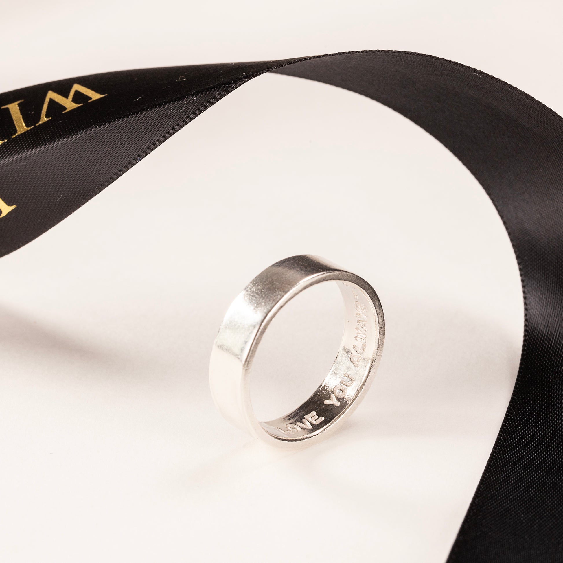 Men's Personalised Ring - Hand-stamped - Silver