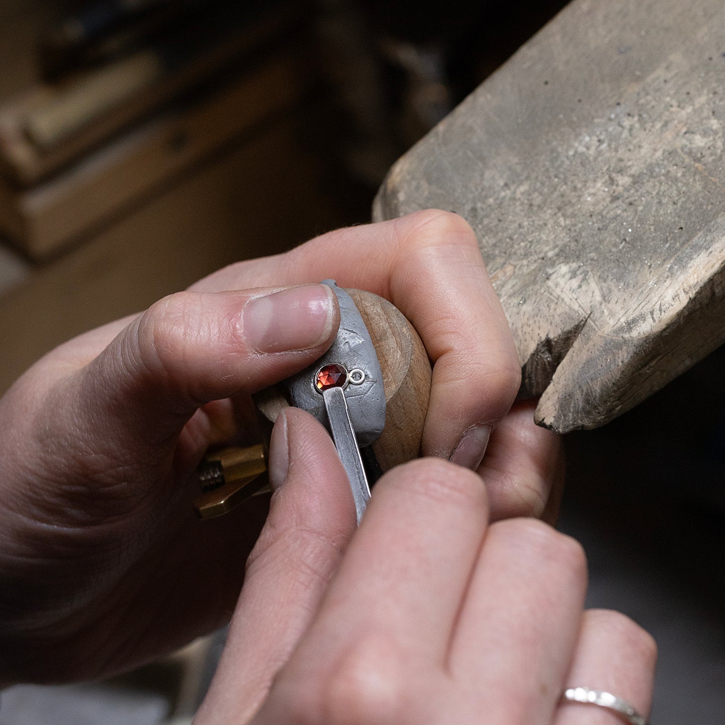 90th Birthday Birthstone Earrings - The Original 9 Links for 9 Decades - Petite Silver