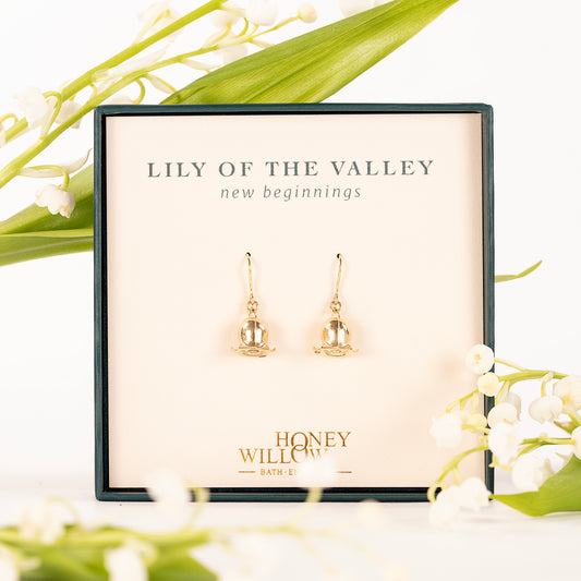 Lily of the Valley Flower Earrings - New Beginnings - 9kt Gold
