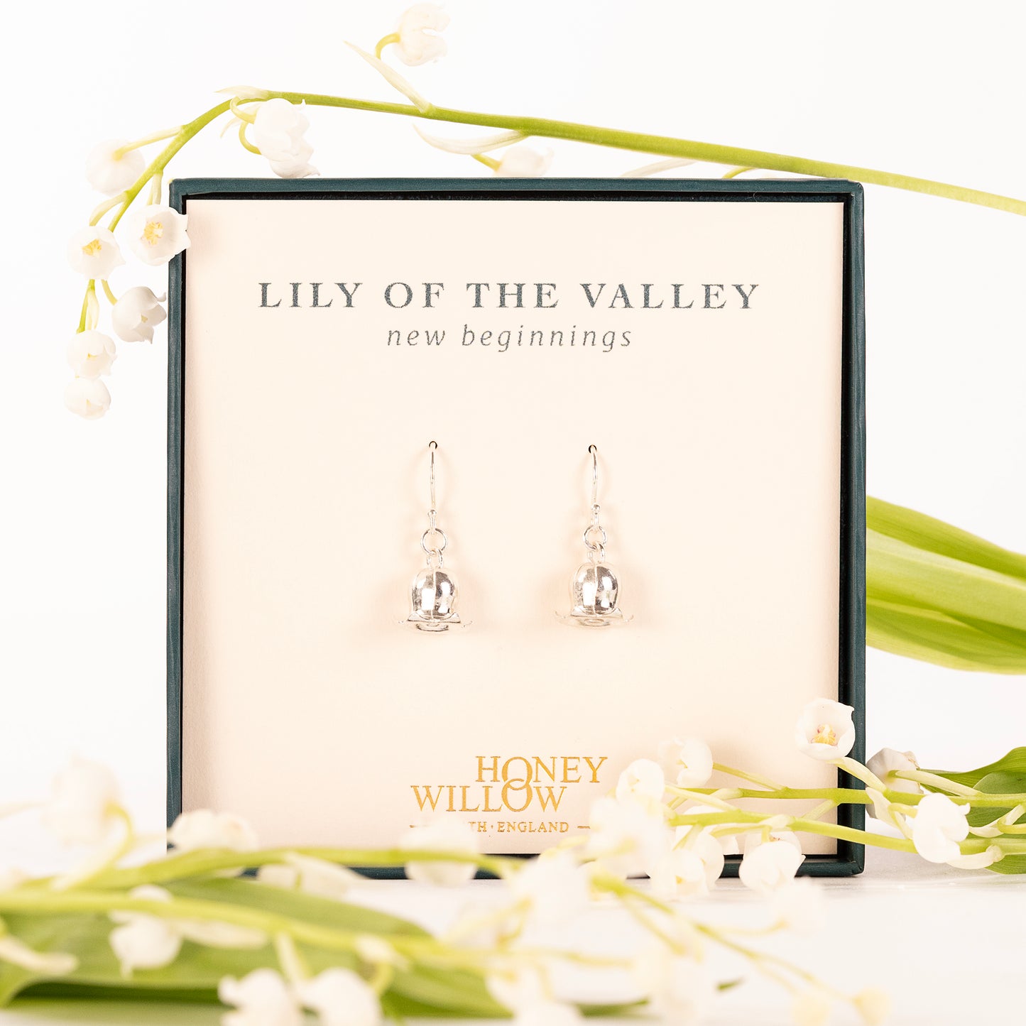 Lily of the Valley Flower Earrings - New Beginnings - Silver