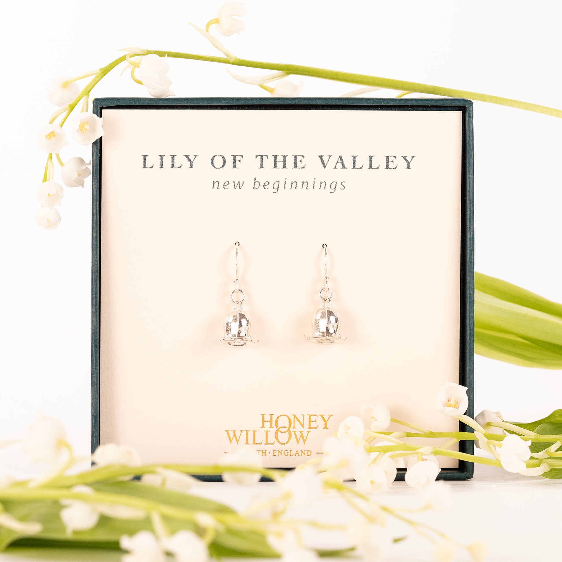 Lily of the Valley Flower Earrings - New Beginnings - Silver