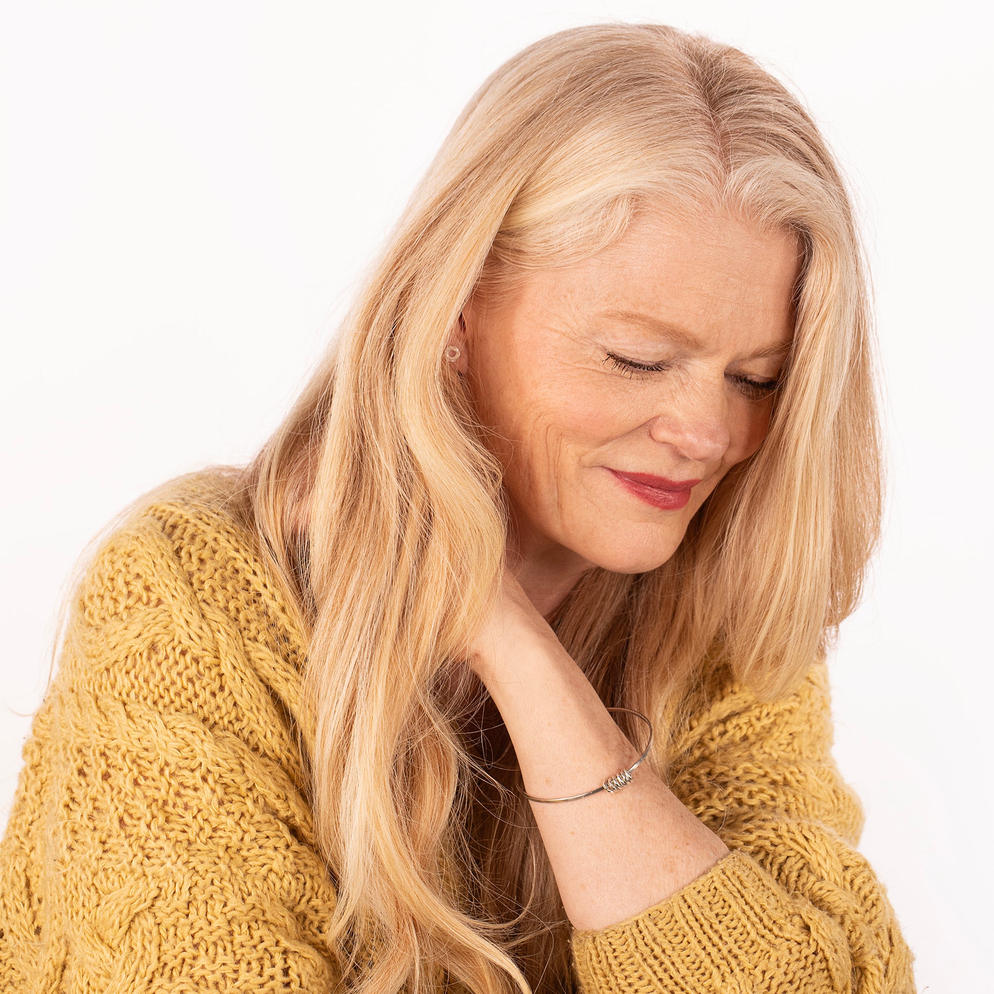 Personalised 60th Birthday Bangle - 6 Links for 6 Decades - Silver