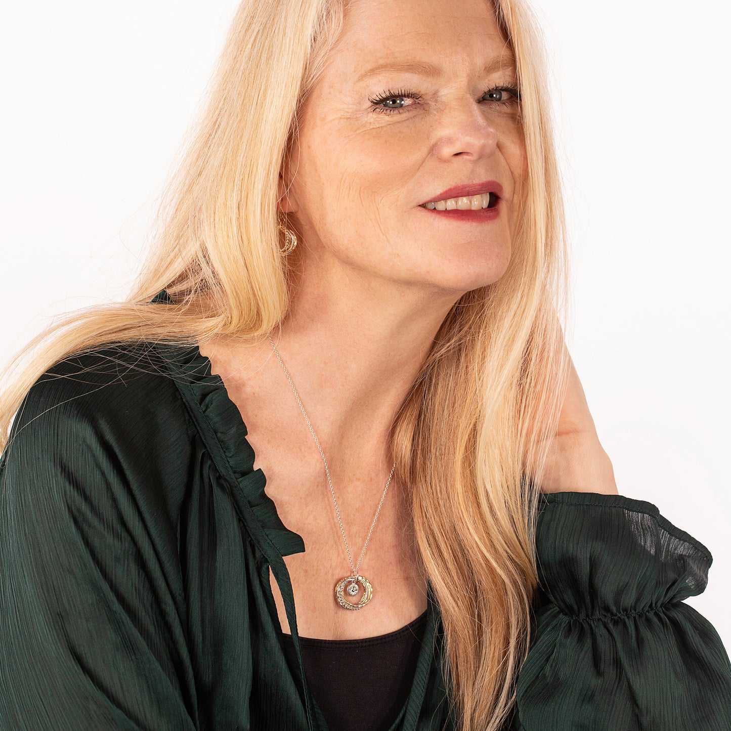 60th Birthday Birthstone Necklace - The Original 6 Links for 6 Decades Necklace - Silver & Gold