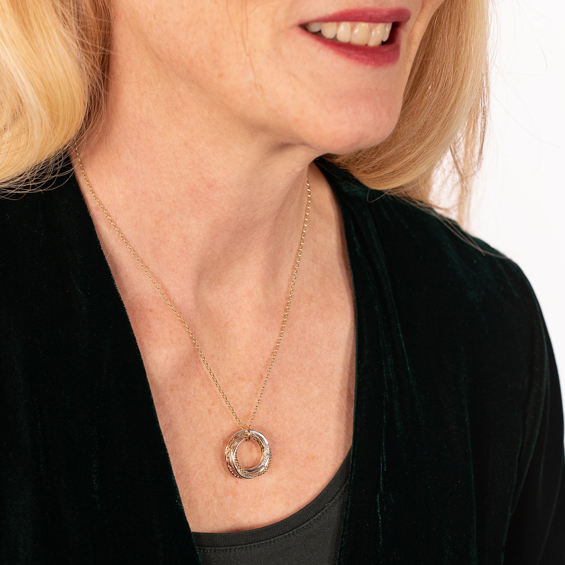 Personalised 60th Birthday Birthstone Necklace - 9kt Gold - Rose Gold - Silver - The Original 6 Links for 6 Decades Necklace