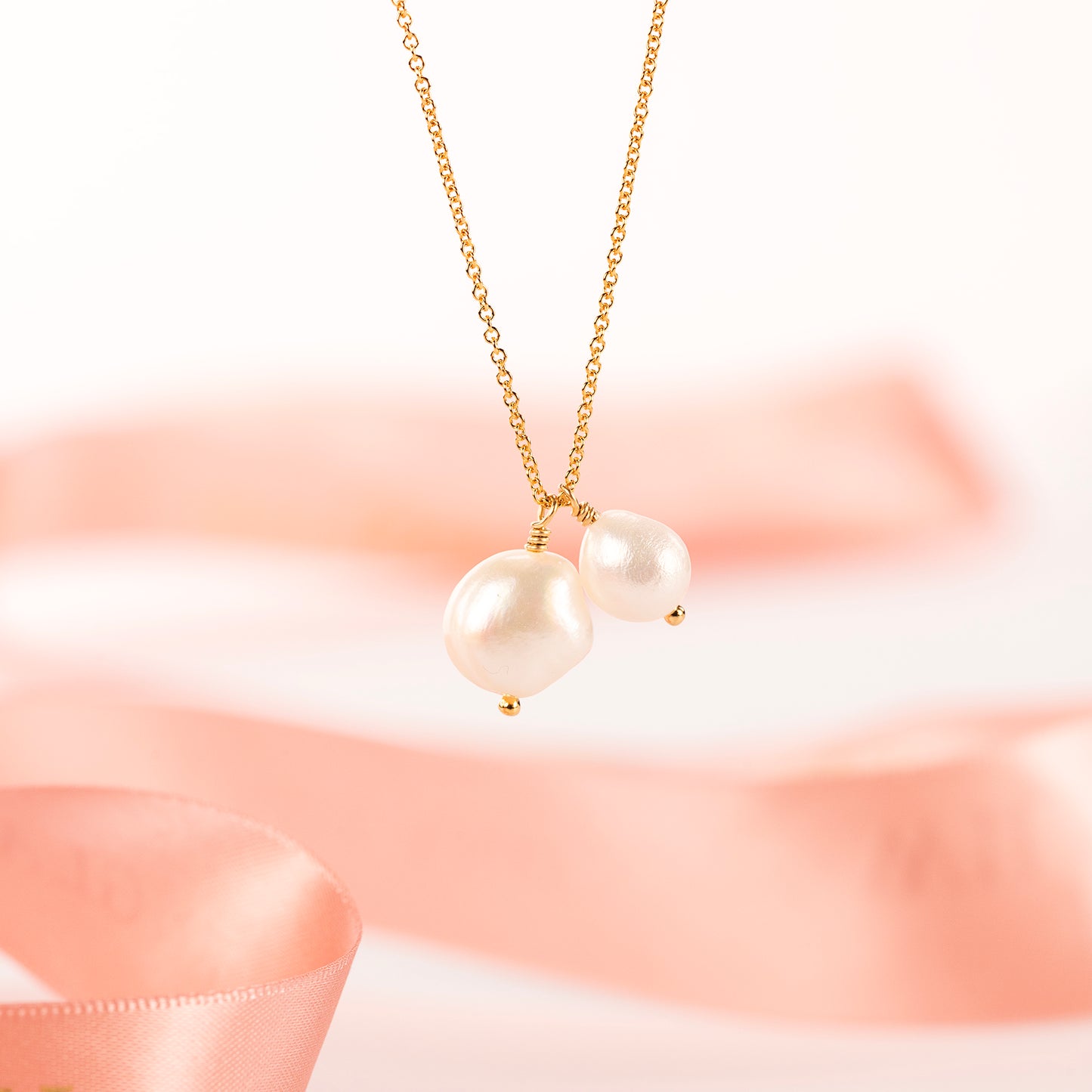 Mother & Daughter Pearl Necklace - Silver & Gold