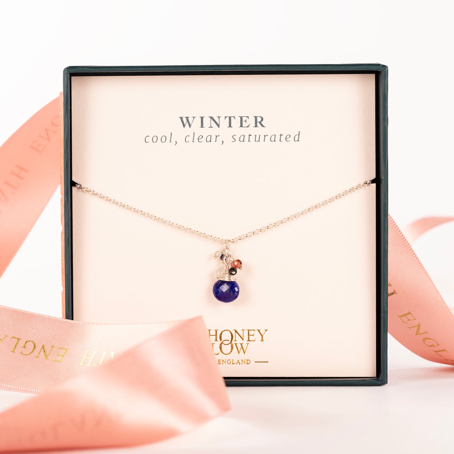 Winter Colour Palette Inspired Necklace - Lapis Gemstones & Silver