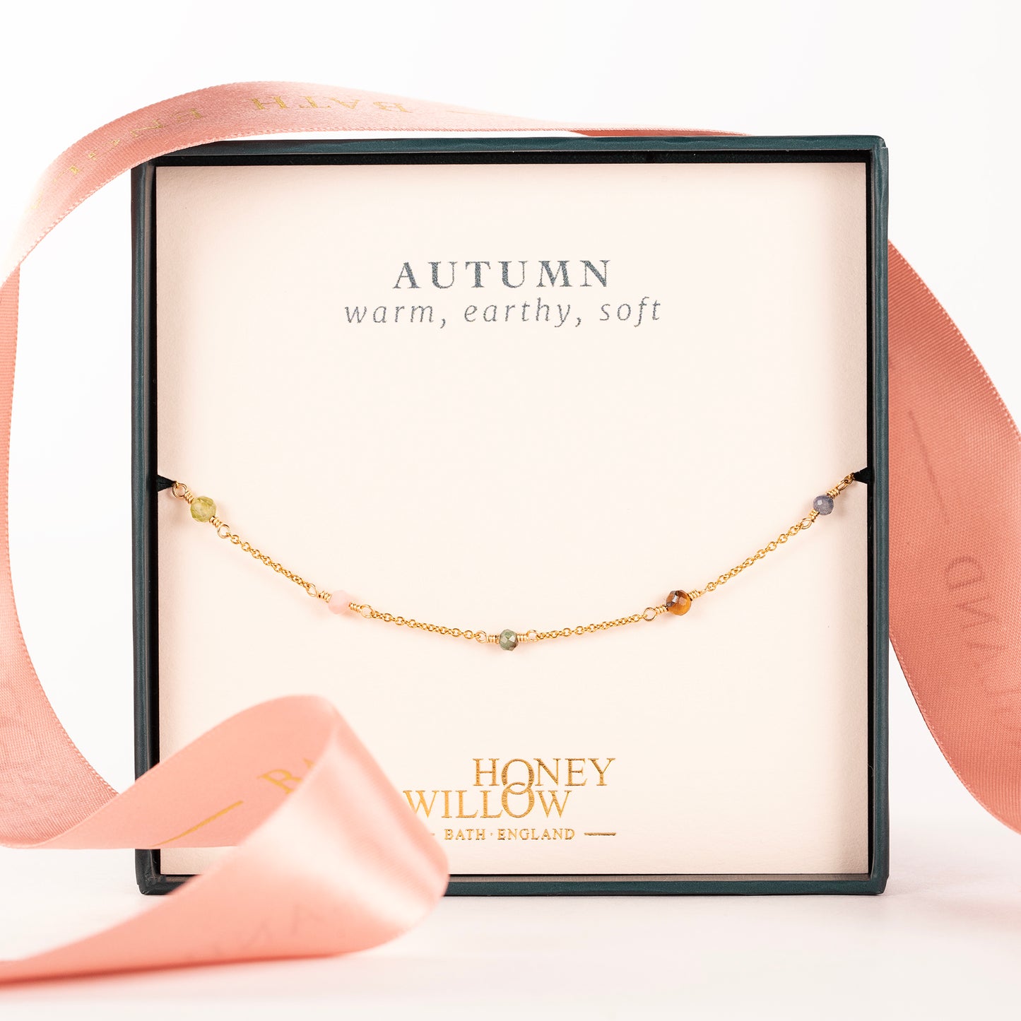 Autumn Colour Palette Inspired Bracelet - Gemstones & Gold